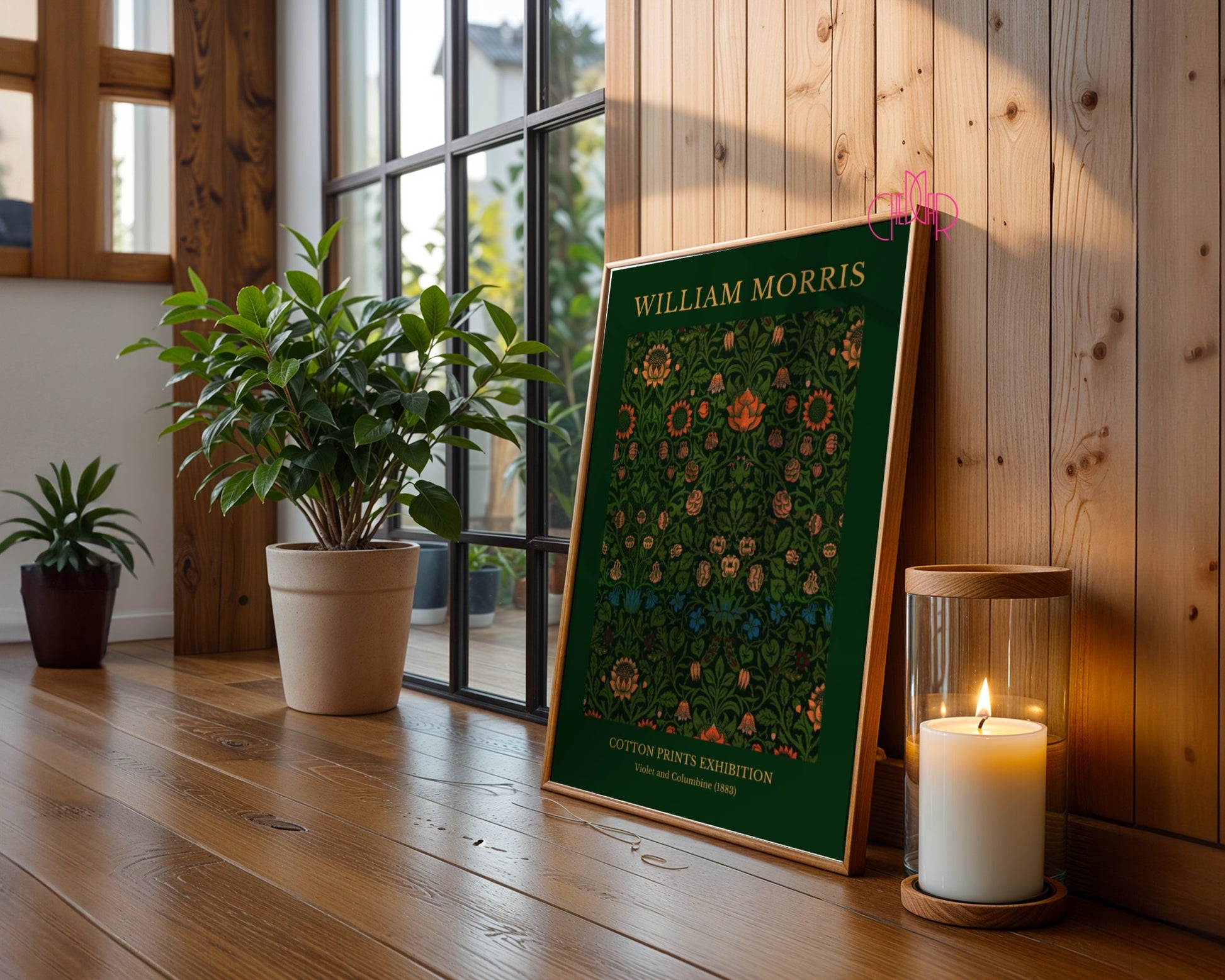 Plakat William Morris – Cotton Prints Exhibition, Violet and Columbine 1883