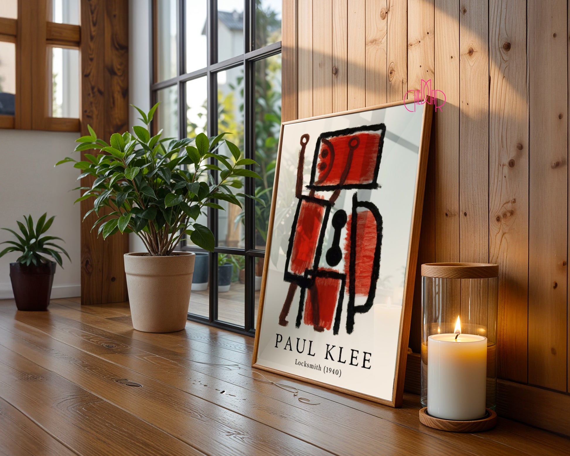 Plakat Paul Klee Locksmith 1940, abstrakcja