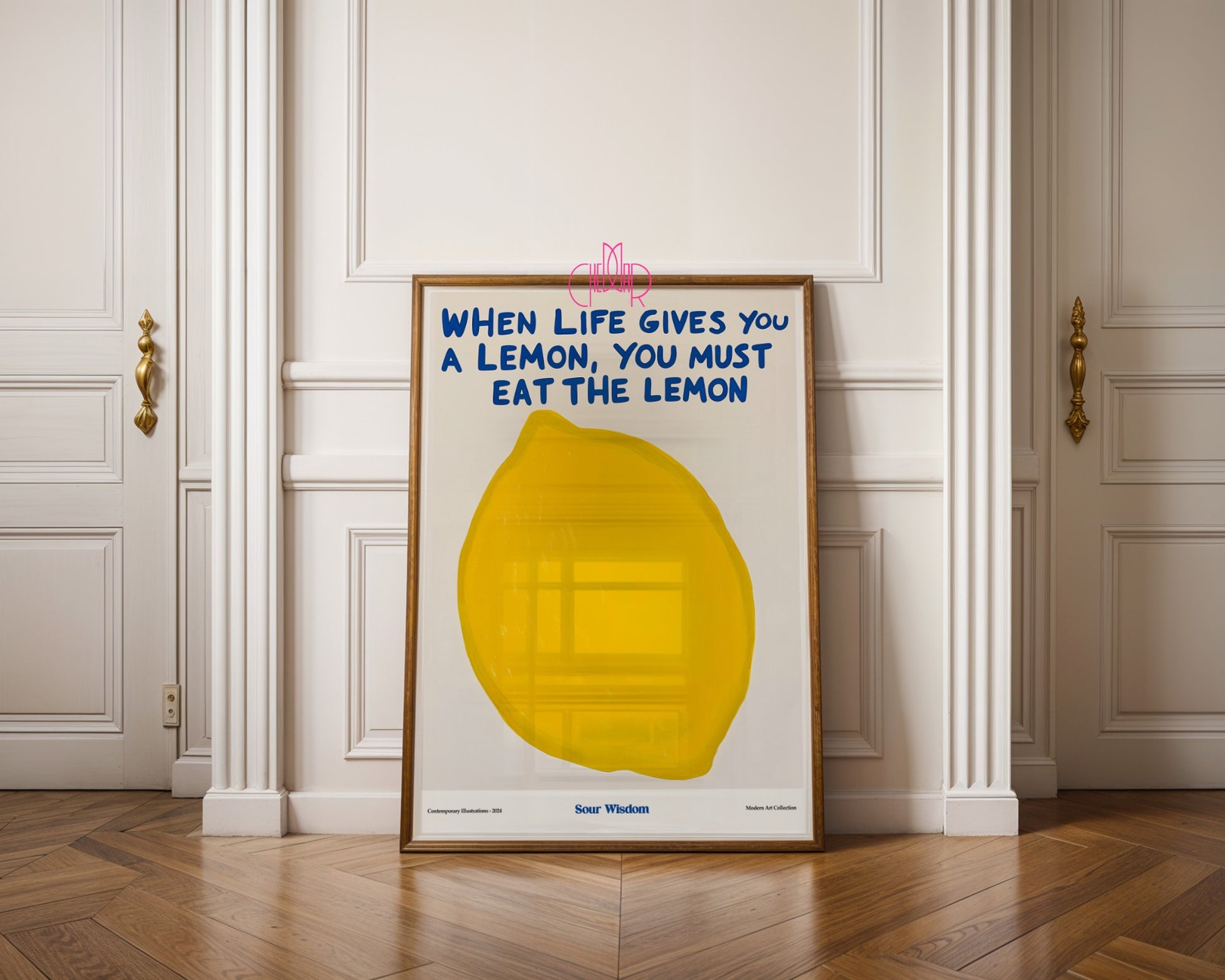 Plakat Zjedz Cytrynę, gorzka prawda, modernizm, współczesność