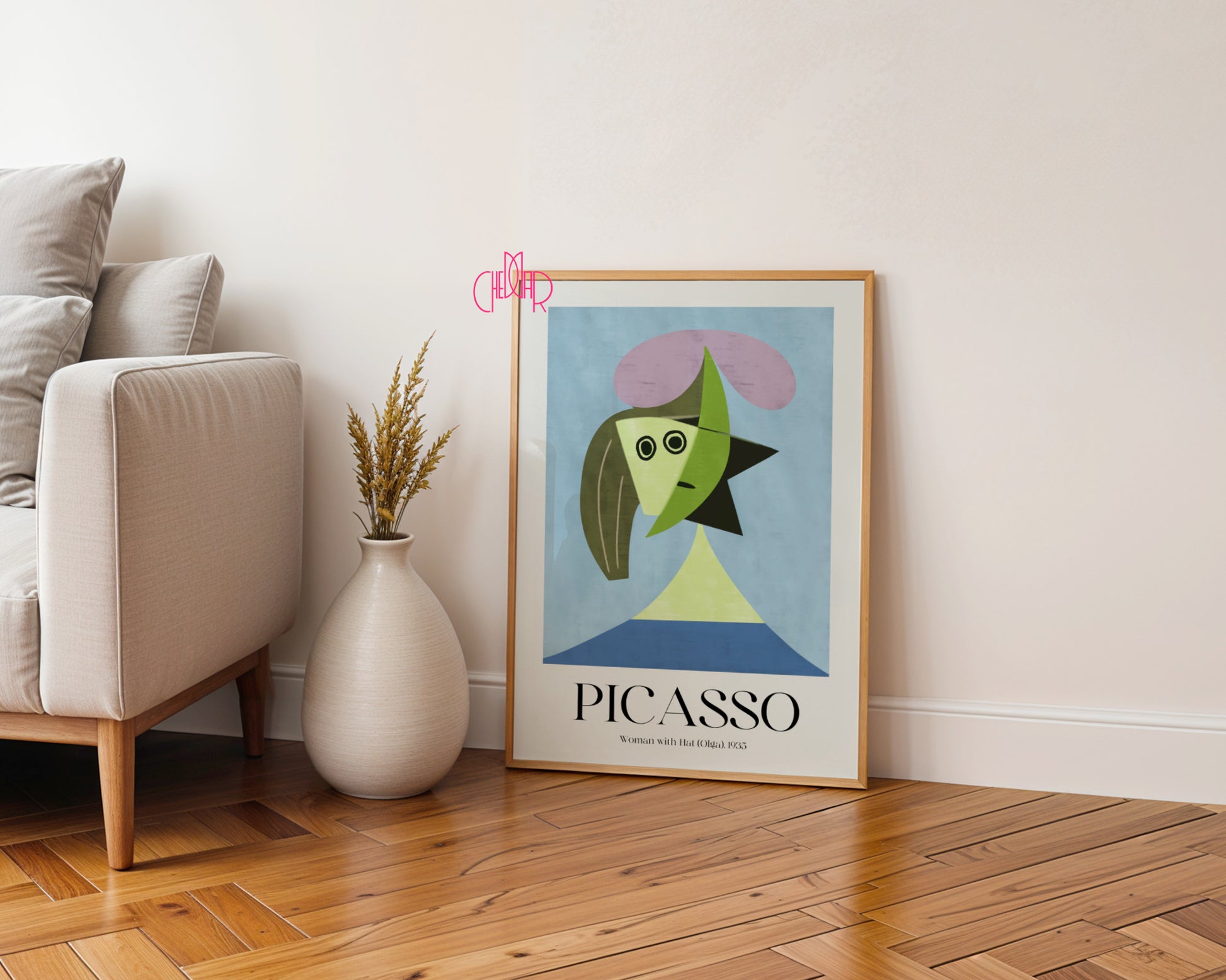 Picasso – Woman with Hat (Olga) 1935 | Plakat Galeryjny Surrealist Geometryczna abstrakcja i melancholia muzy