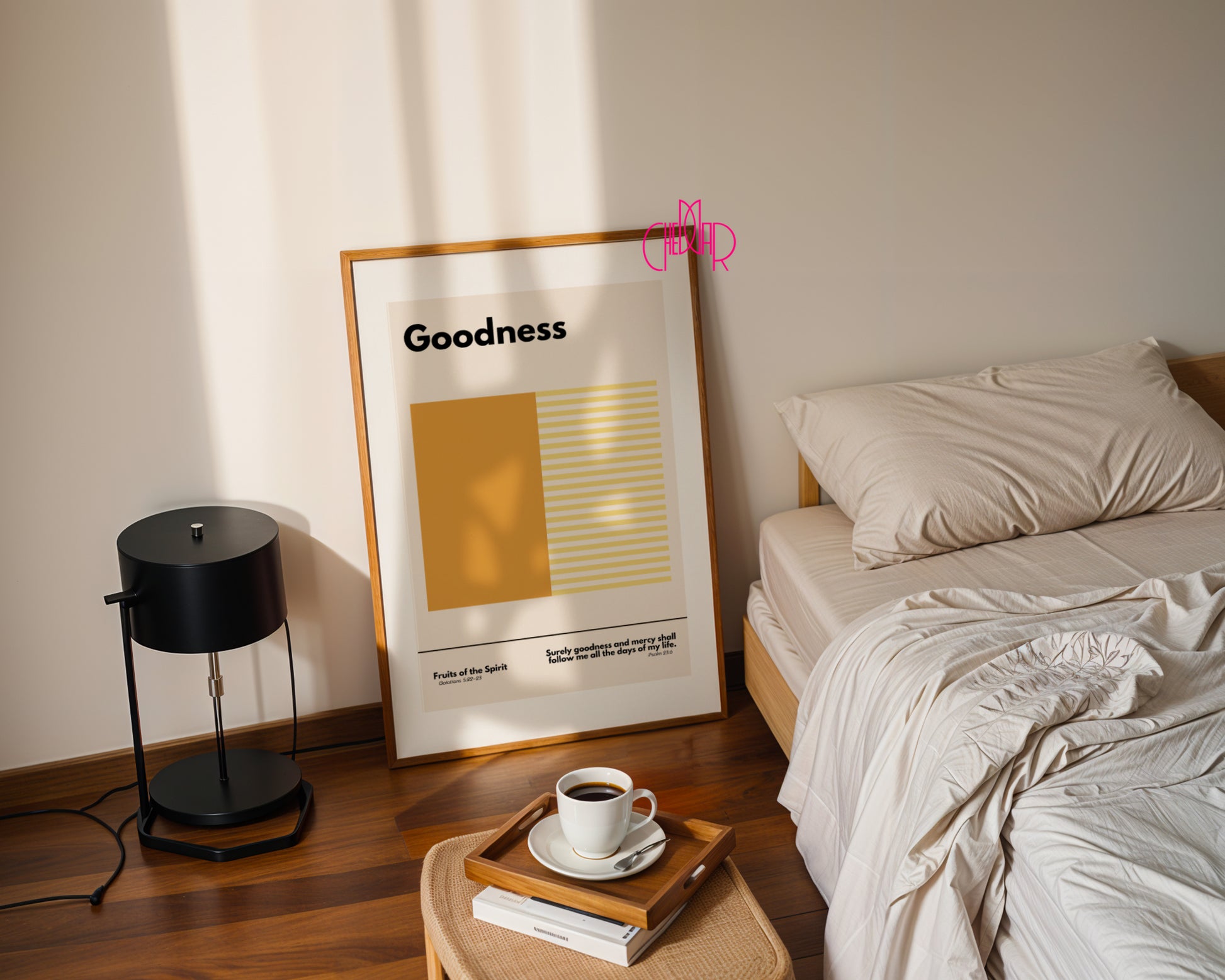 Plakat w stylu Bauhaus, Dary Ducha Świętego- dobroć