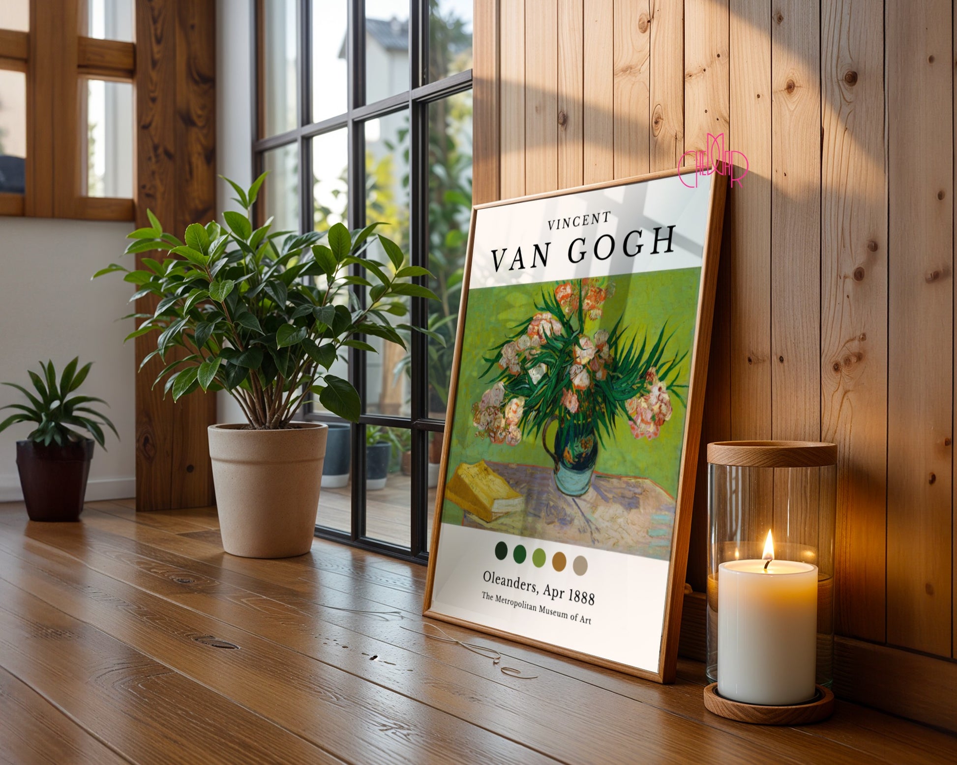 Plakat Vincent Van Gogh Oleanders, kwiecień 1888, muzeum sztuki