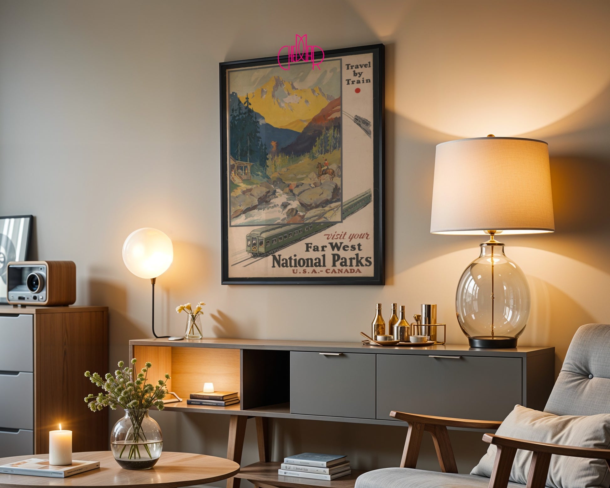 Plakat „Far West National Parks” – USA i Kanada, Vintage