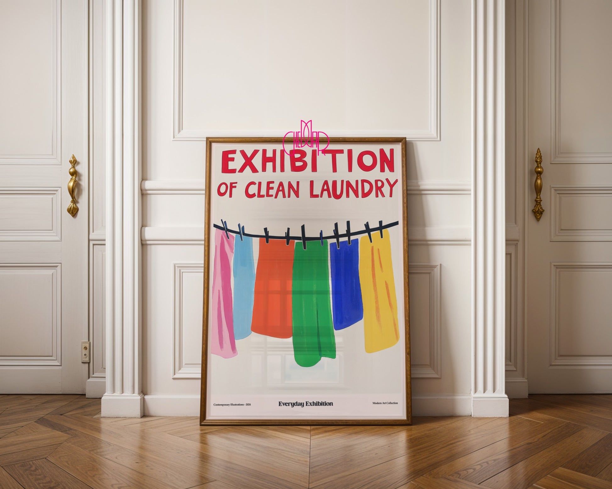 Plakat Wystawa Czystego Prania, sztuka współczesna, modernizm