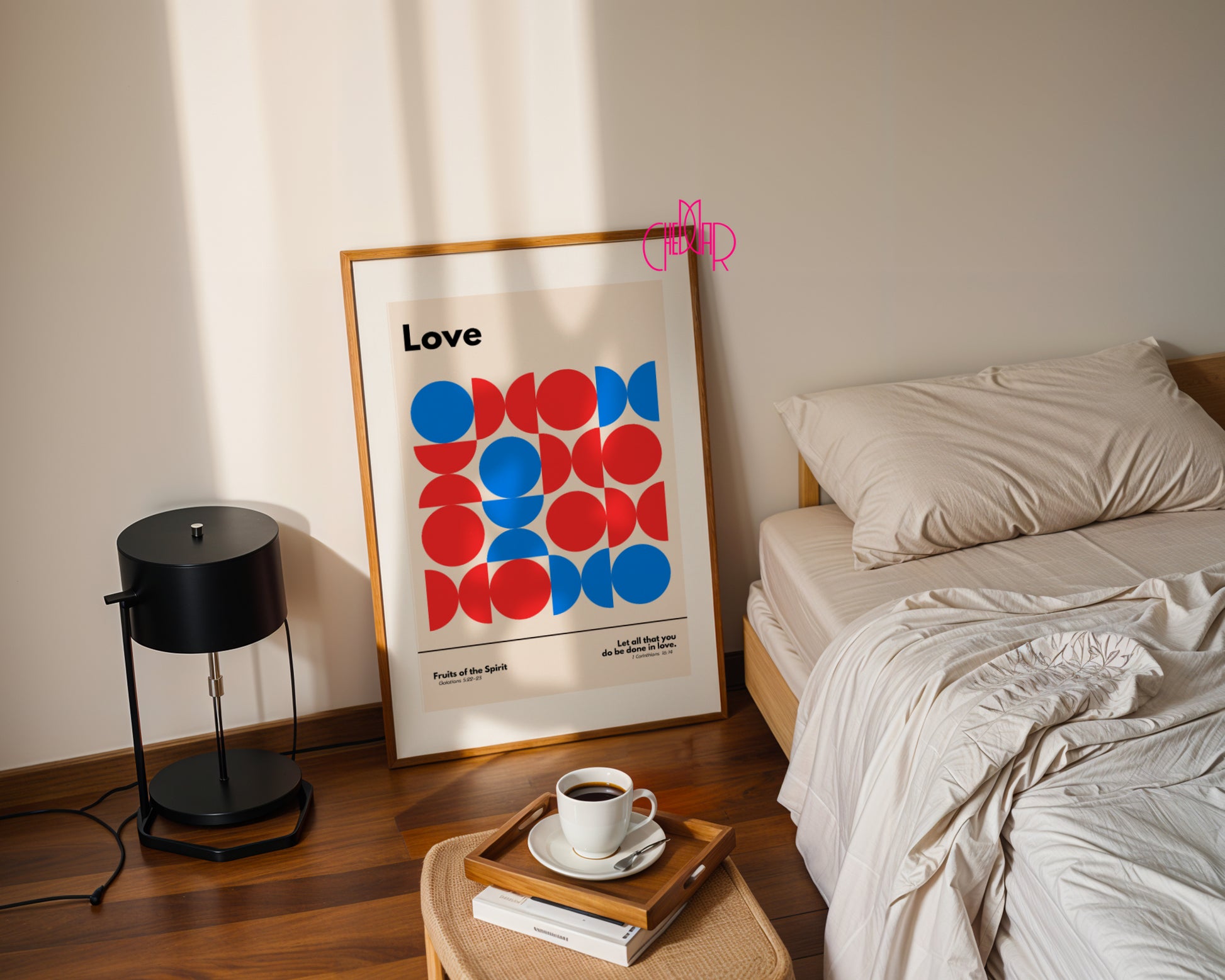 Plakat z serii Bauhaus - Dary Ducha Świętego- miłość