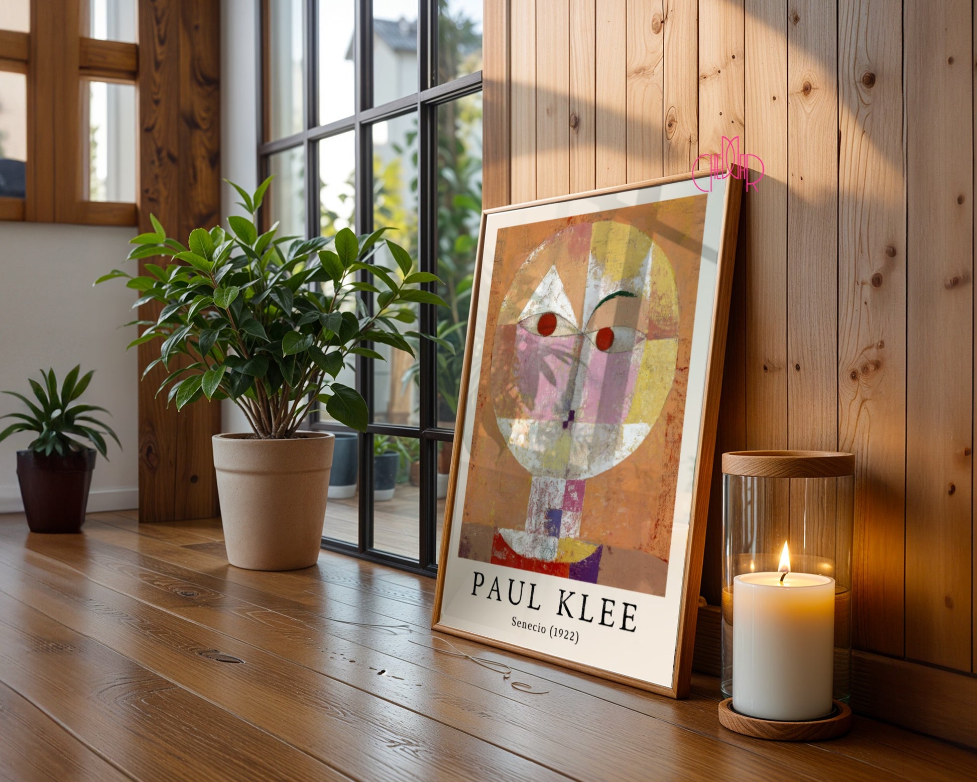 Plakat Paul Klee Senecio 1922, abstrakcja, kubizm, sztuka