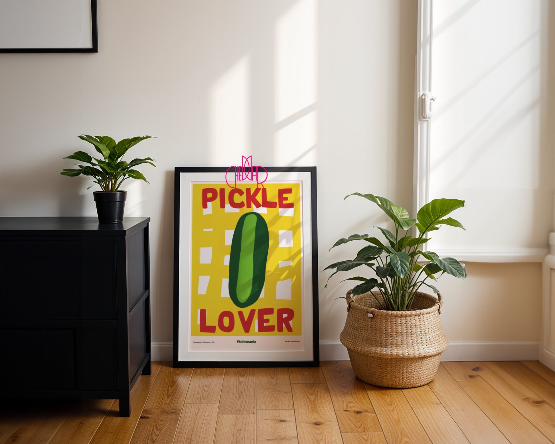 Plakat Pickle Lover, miłośnicy pikli, modernizm, sztuka współczesna,