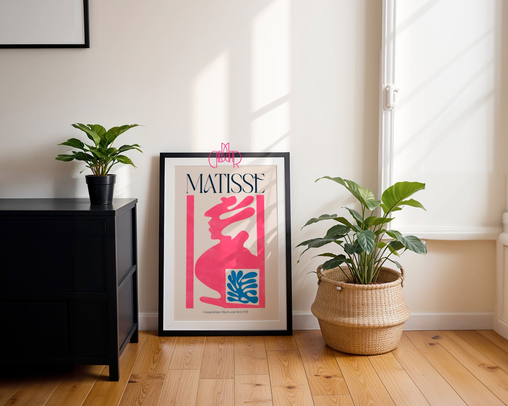 Matisse – Composition (Róż i Błękit) | Plakat Galeryjny Cut-Out