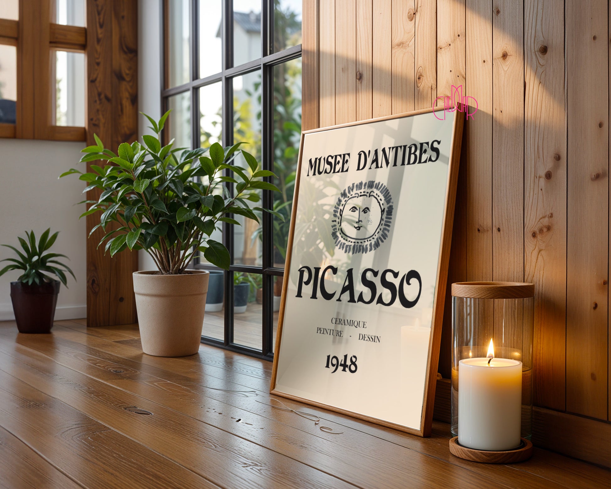 Pablo Picasso – Musée d'Antibes 1948 Ceramic Sun Exhibition Poster