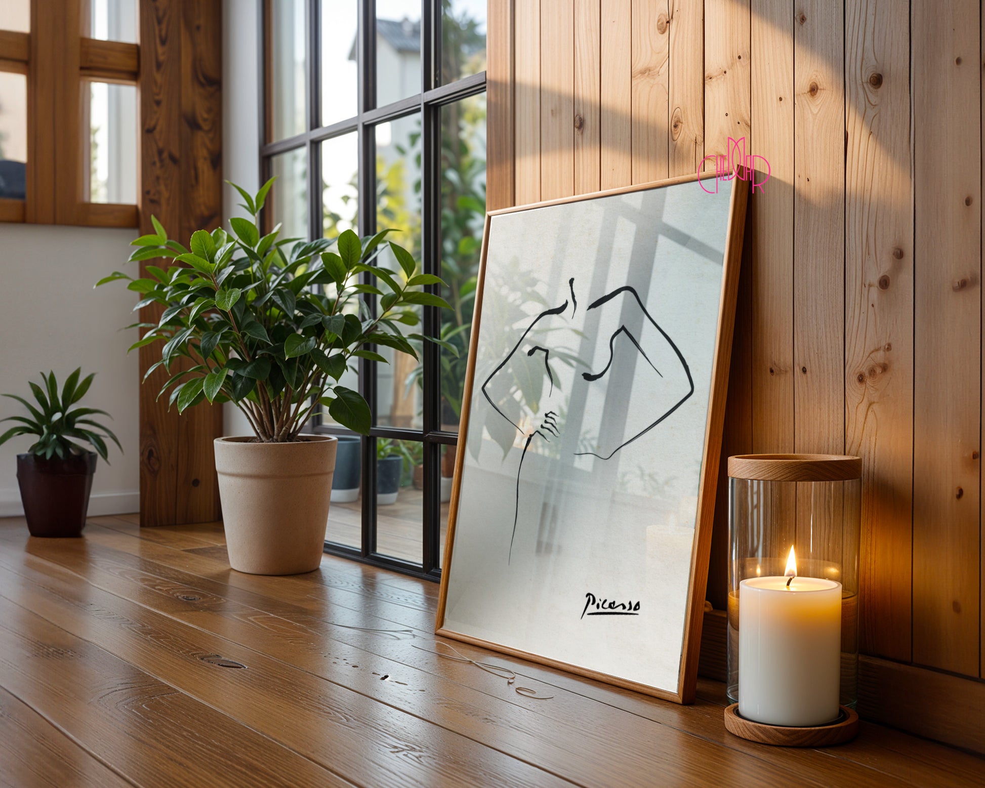 Pablo Picasso – Minimalist Female Form Line Art Sketch