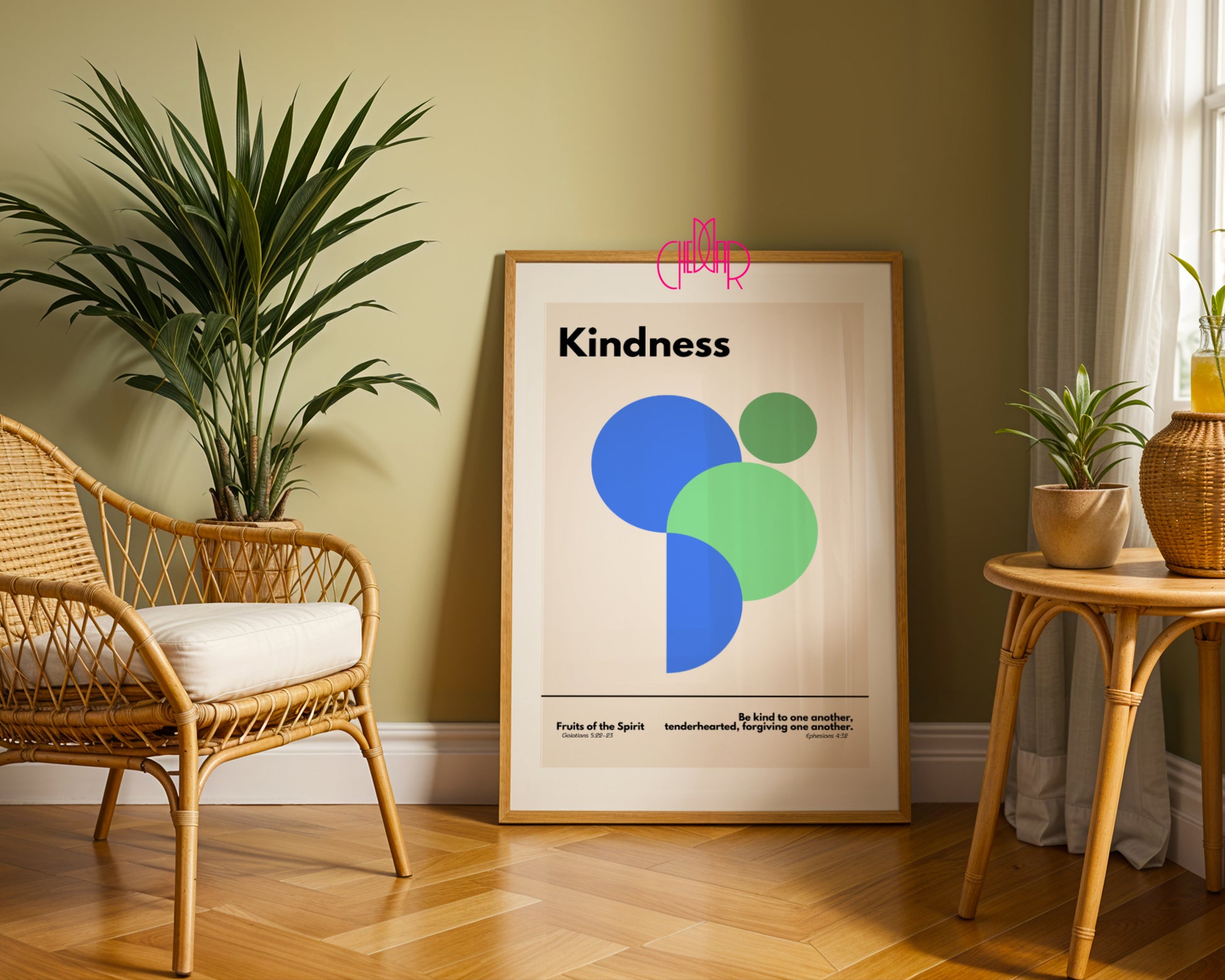 Plakat z serii Bauhaus, Dary Ducha Świętego - życzliwość