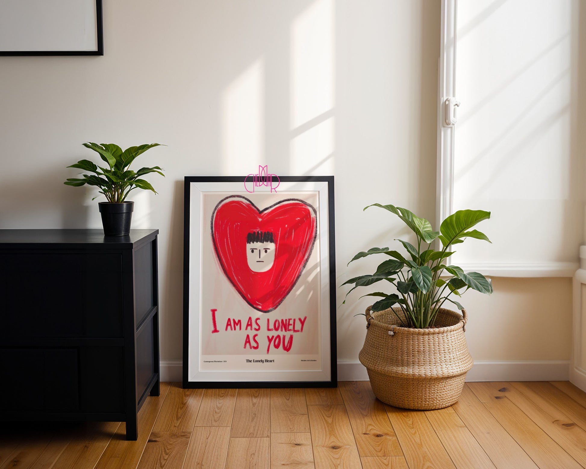 Plakat I Am As Lonely as You, modernizm, sztuka współczesna