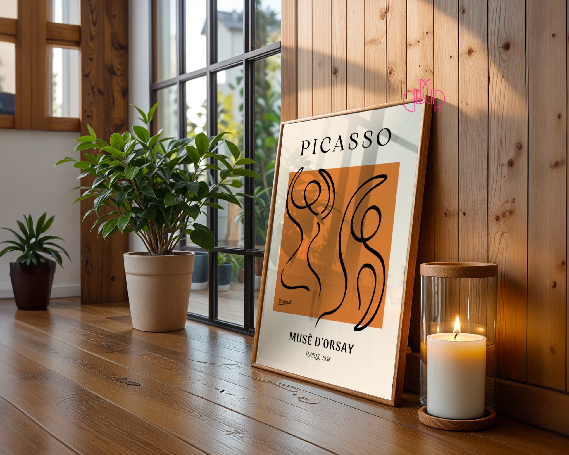 Pablo Picasso – Musée d’Orsay Abstract Figure & Orange Contrast