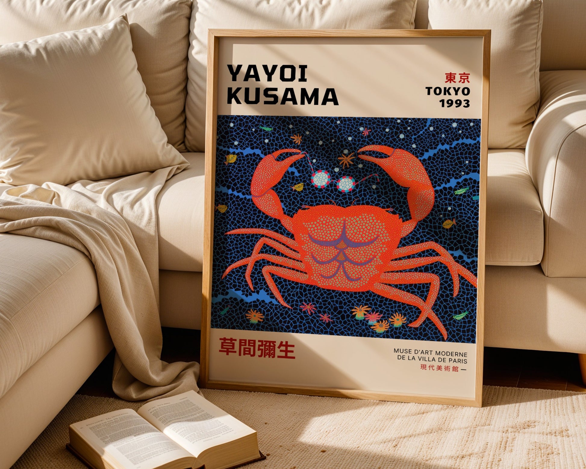 Plakat Yayoi Kusama Krab Japonia Tokyo 1993