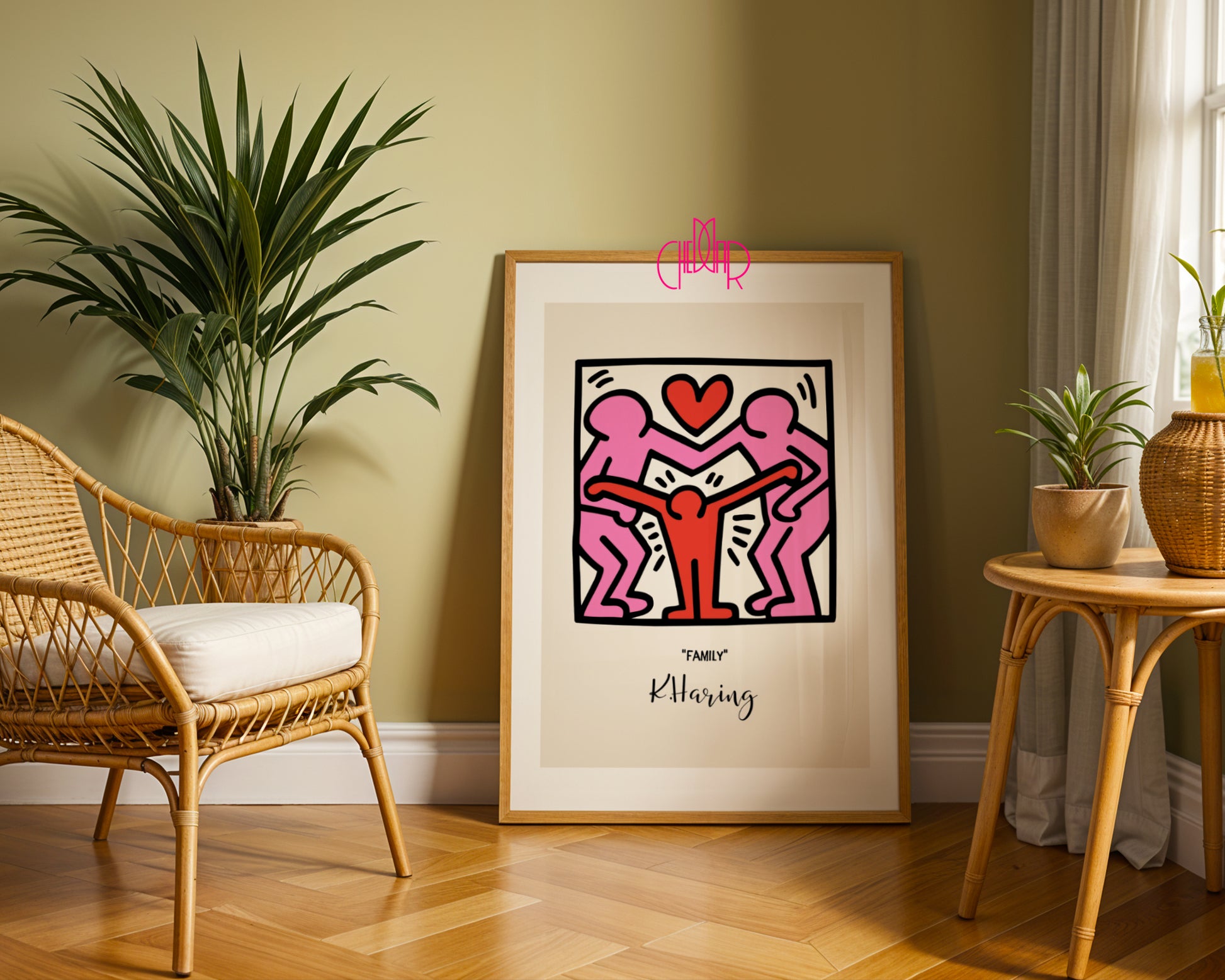 Plakat Keith Haring Family, rodzina, street art, pop art