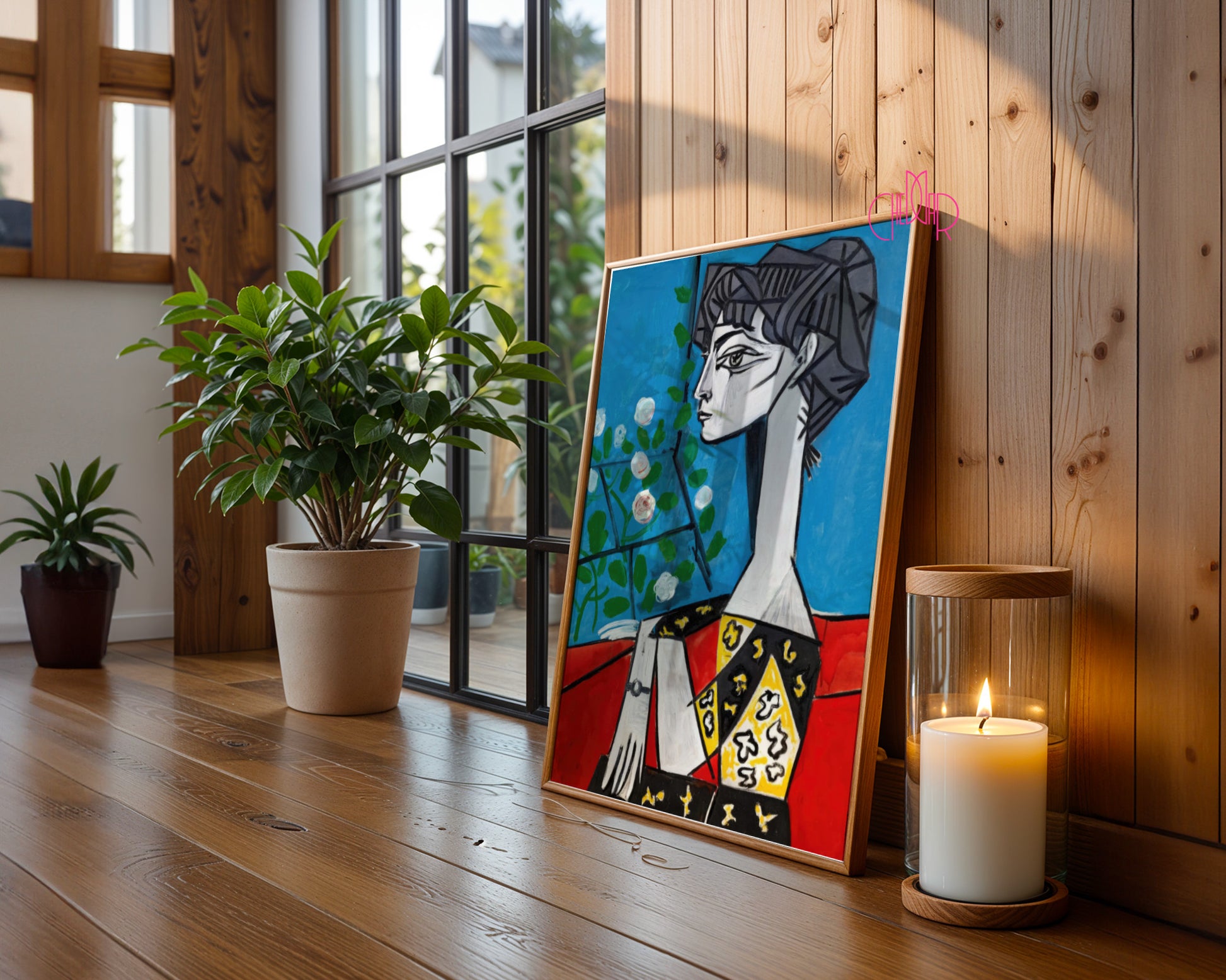 Pablo Picasso – Jacqueline with Flowers Abstract Portrait