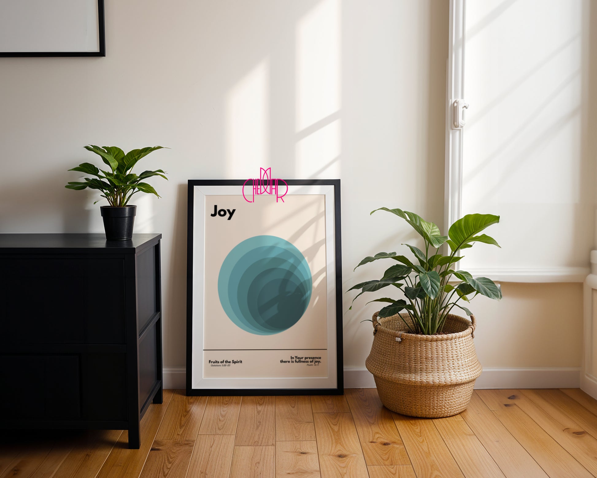 Plakat w stylu Bauhaus, Dar Ducha Świętego-radość