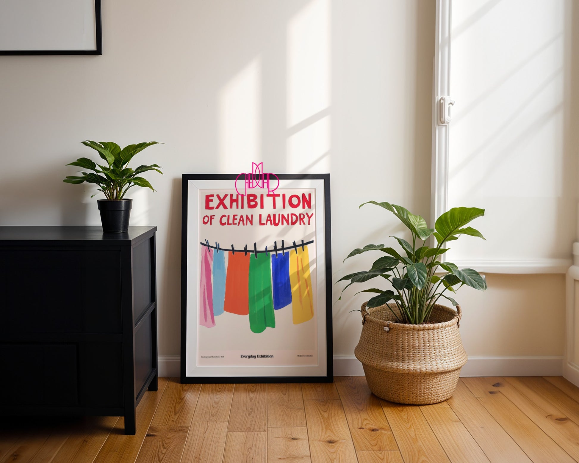 Plakat Wystawa Czystego Prania, sztuka współczesna, modernizm