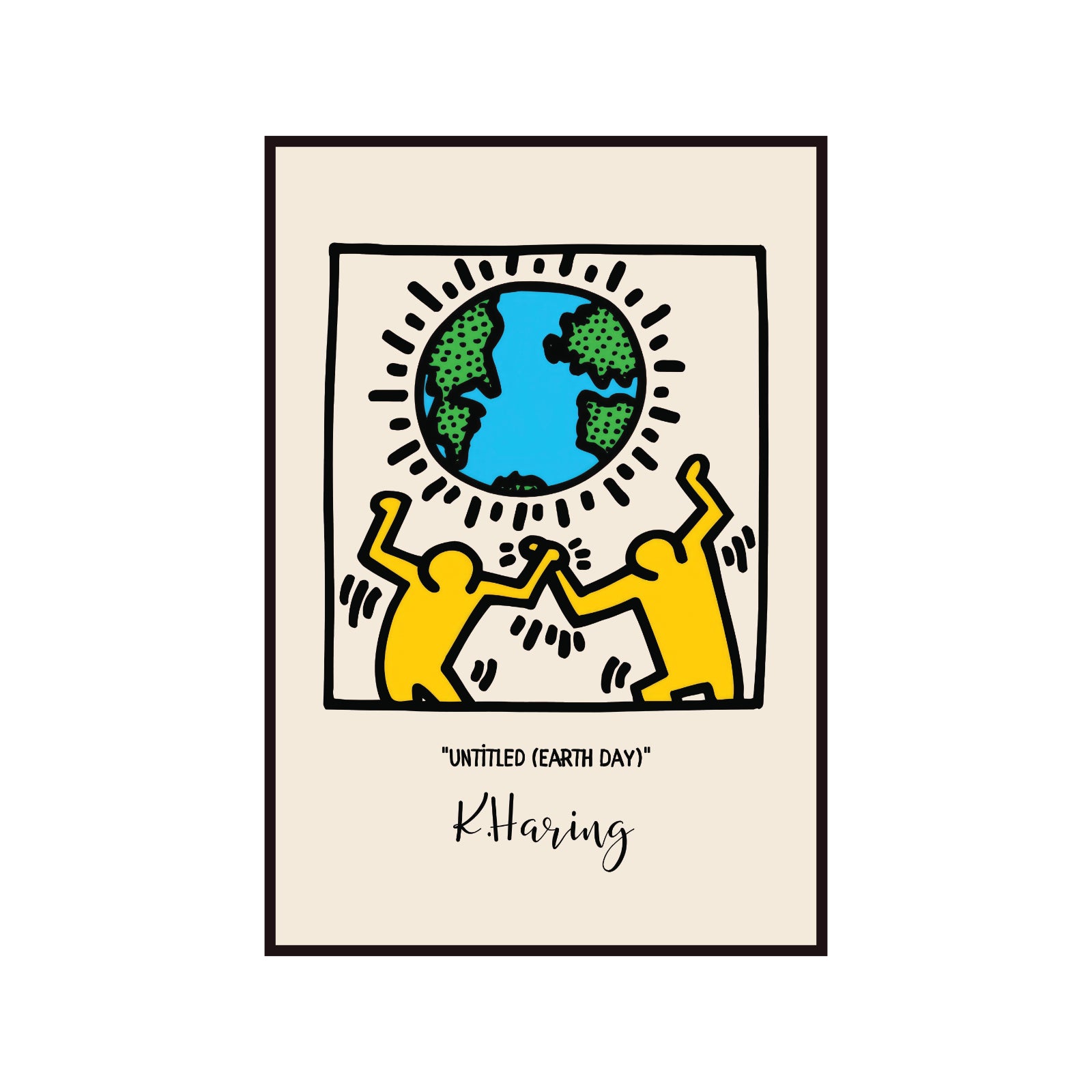 Plakat Keith Haring Untitled (Earth Day), street art, pop art