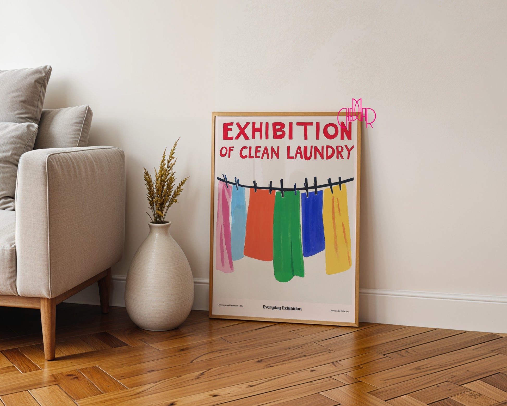 Plakat Wystawa Czystego Prania, sztuka współczesna, modernizm
