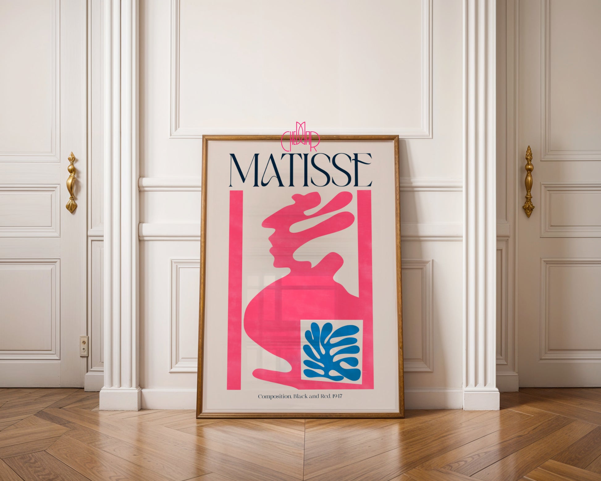 Matisse – Composition (Róż i Błękit) | Plakat Galeryjny Cut-Out