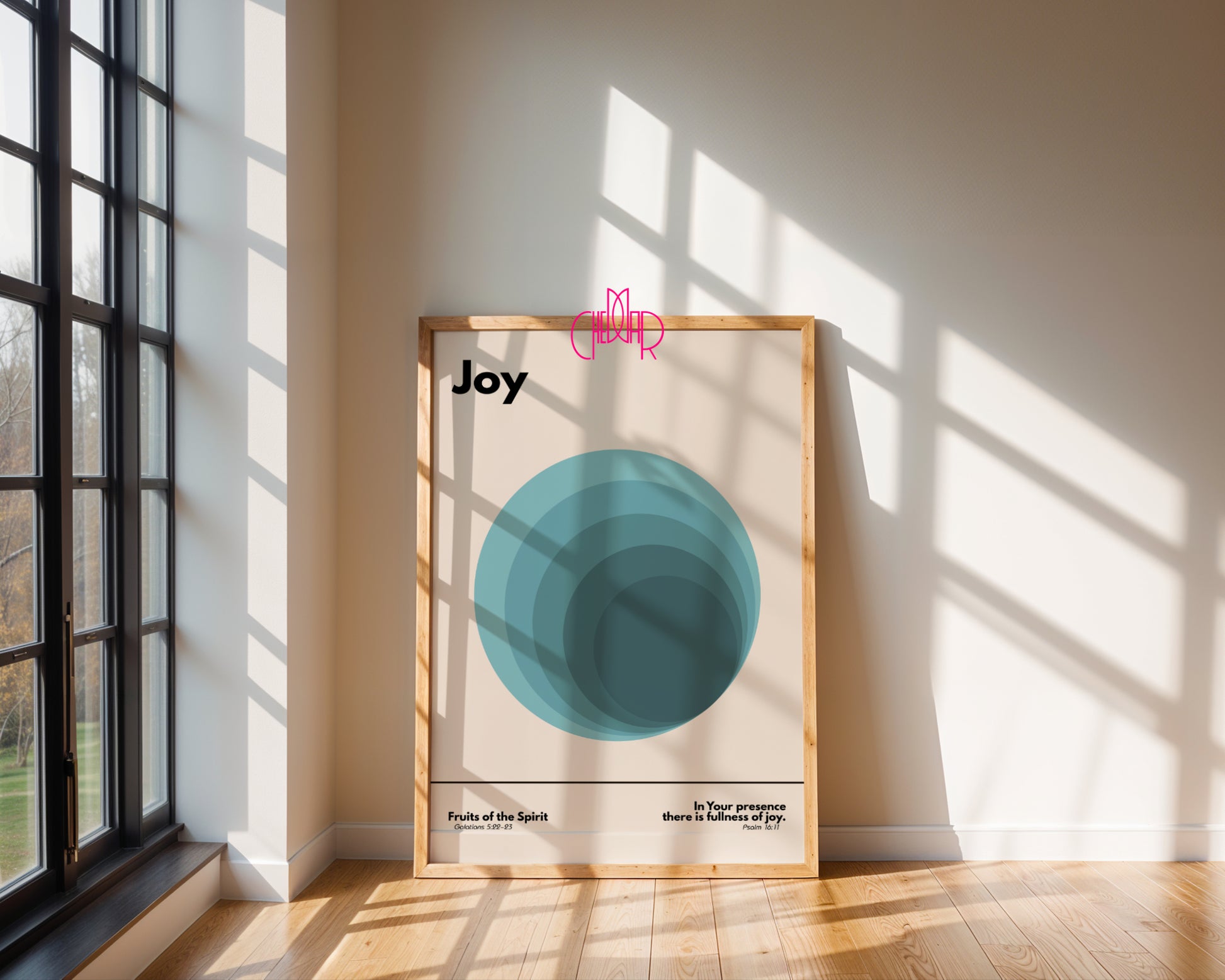 Plakat w stylu Bauhaus, Dar Ducha Świętego-radość