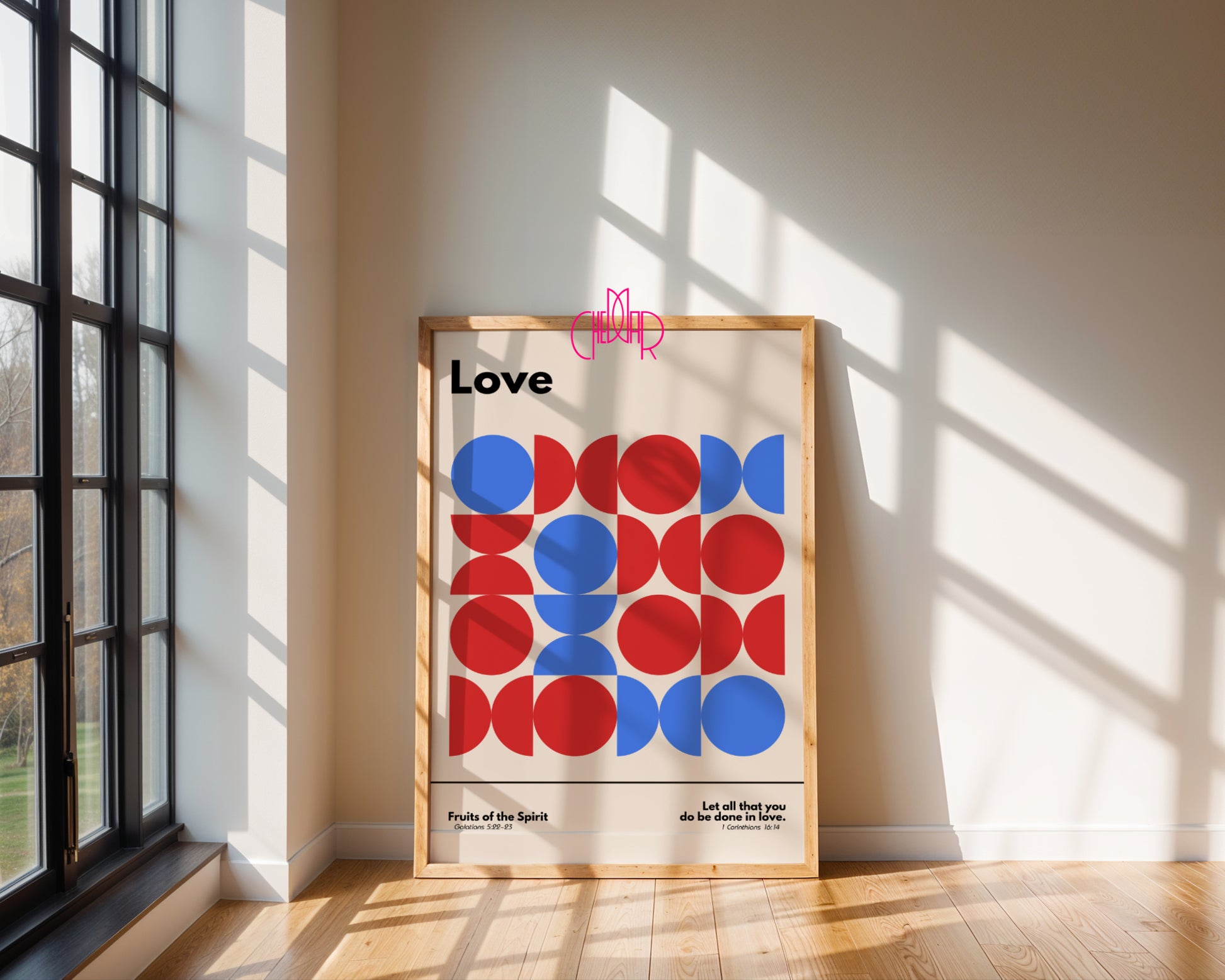 Plakat z serii Bauhaus - Dary Ducha Świętego- miłość