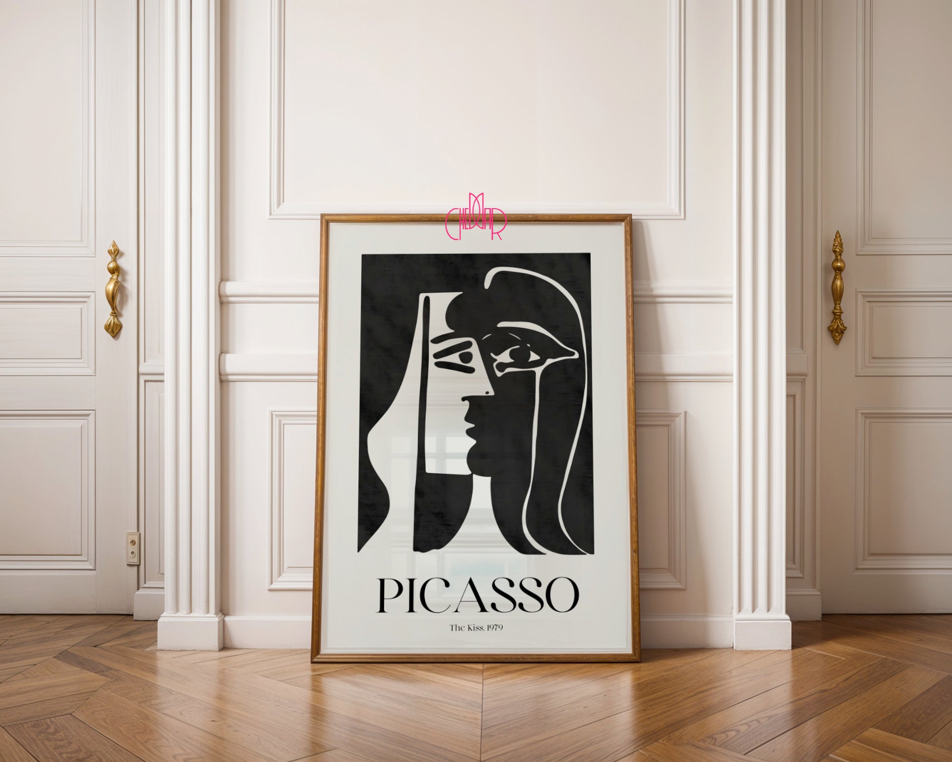 Picasso – The Kiss (Pocałunek) 1979 | Plakat Galeryjny Monochrome
