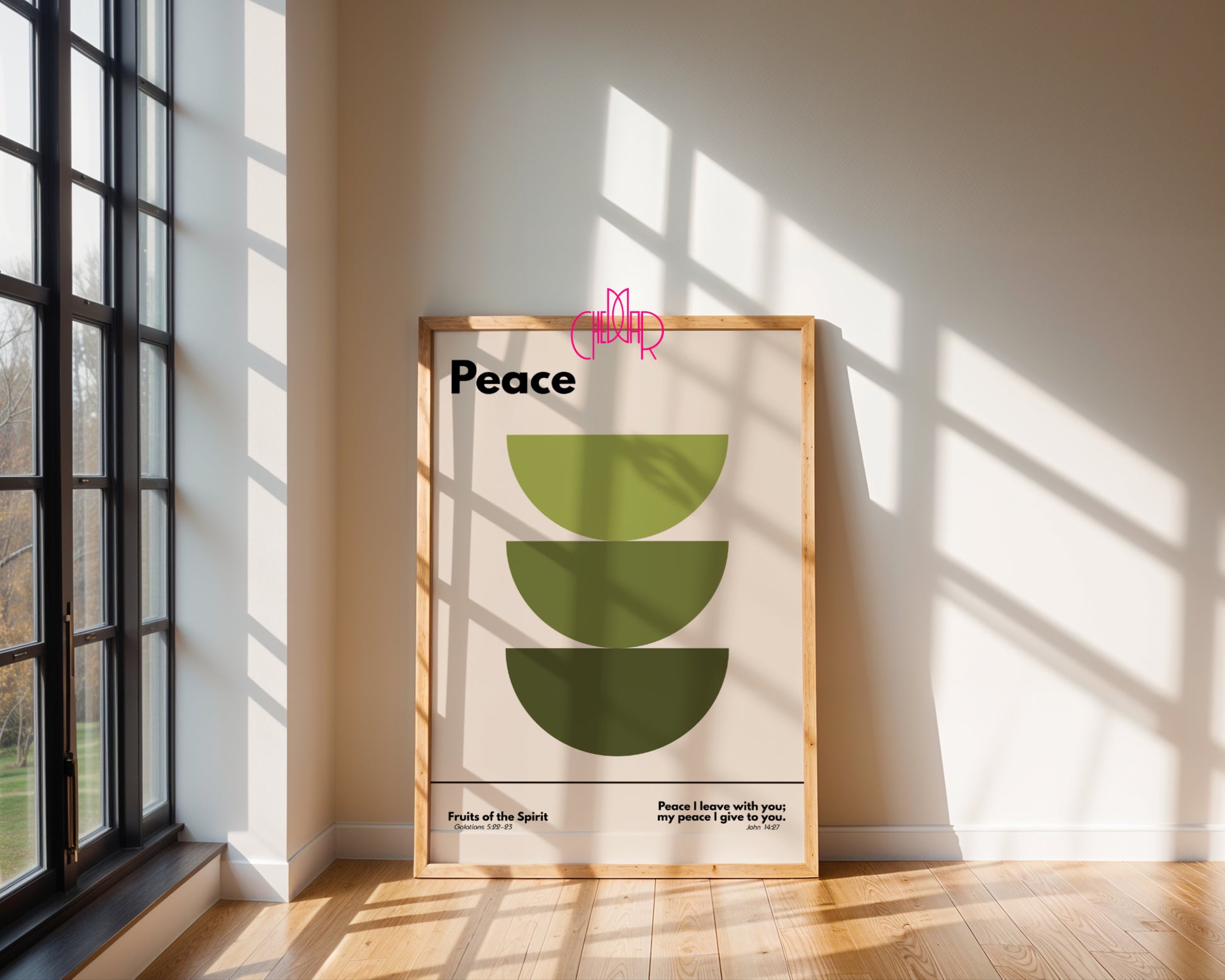 Plakat z serii Bauhaus- Dary Ducha Świętego- pokój