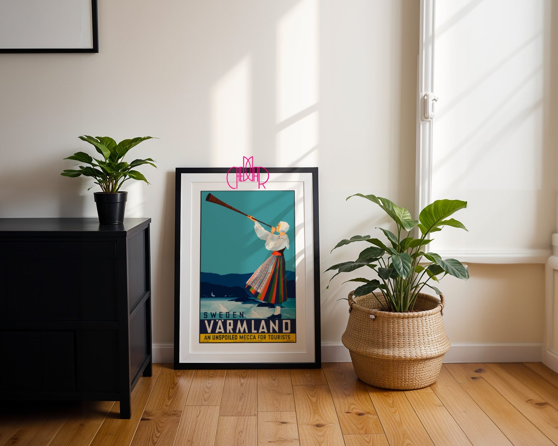 Plakat „Sweden – Värmland” – Szwecja, Vintage/Retro