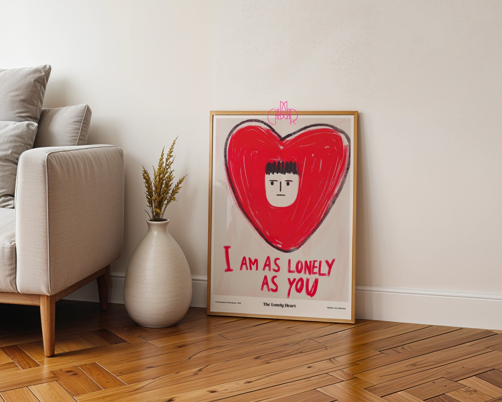Plakat I Am As Lonely as You, modernizm, sztuka współczesna