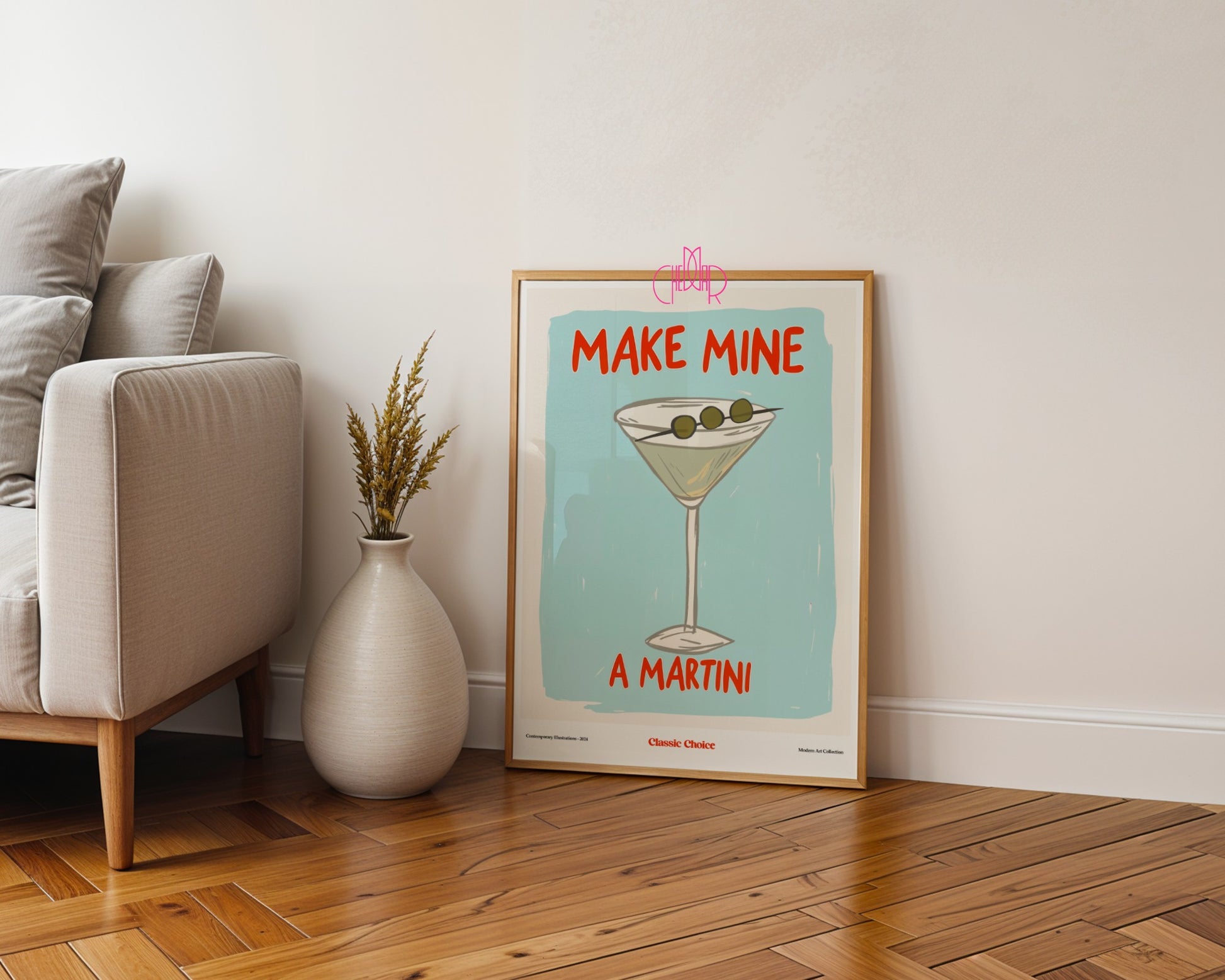 Plakat Make Mine A Martini, Klasyczny wybór, modernizm, współczesność