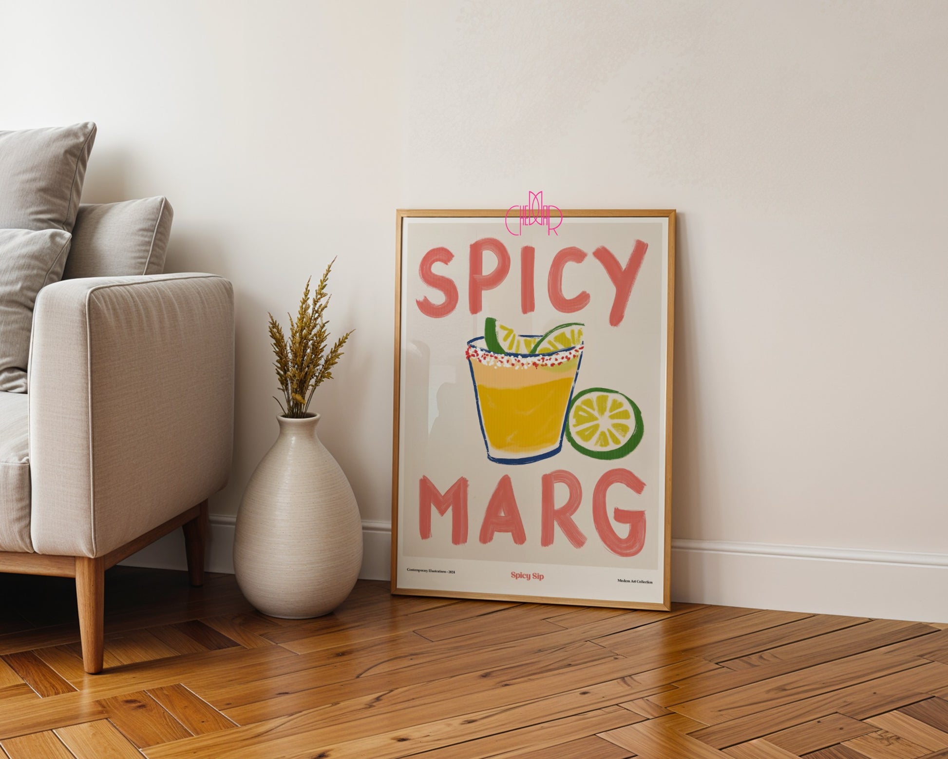 Plakat Spicy Marg, Spicy Sip, modernizm, sztuka współczesna