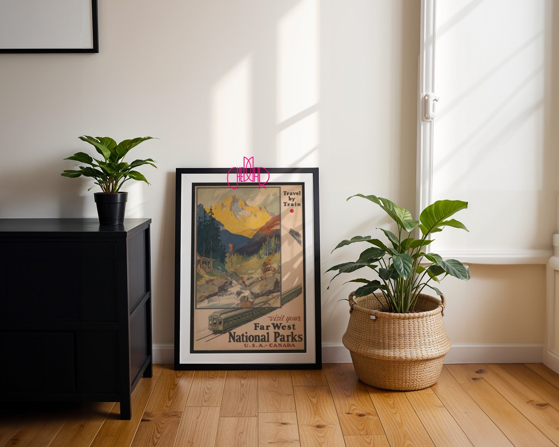 Plakat „Far West National Parks” – USA i Kanada, Vintage