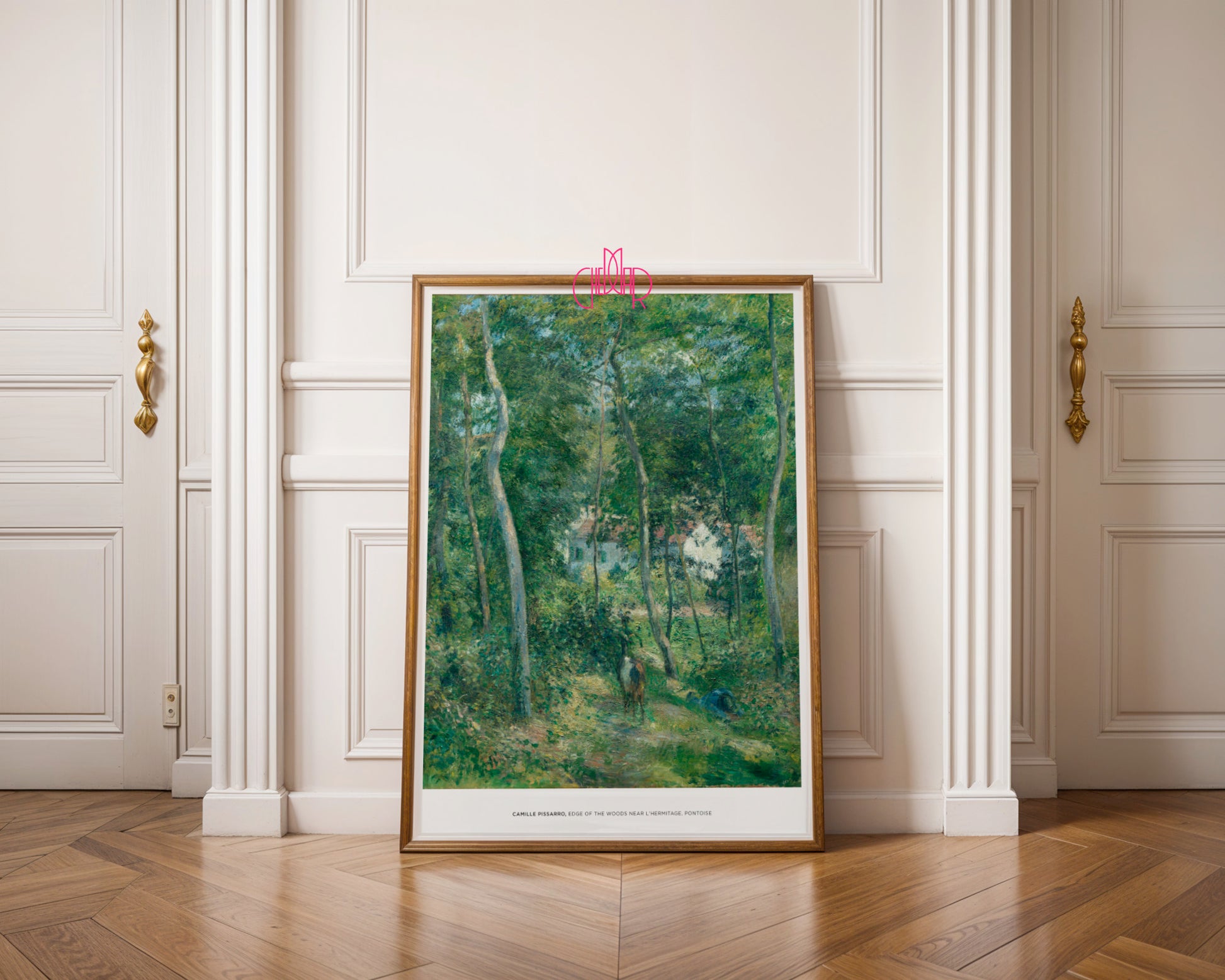 Impresjonistyczny Pejzaż – Skraj lasu w L'Hermitage (Camille Pissarro, 1879)