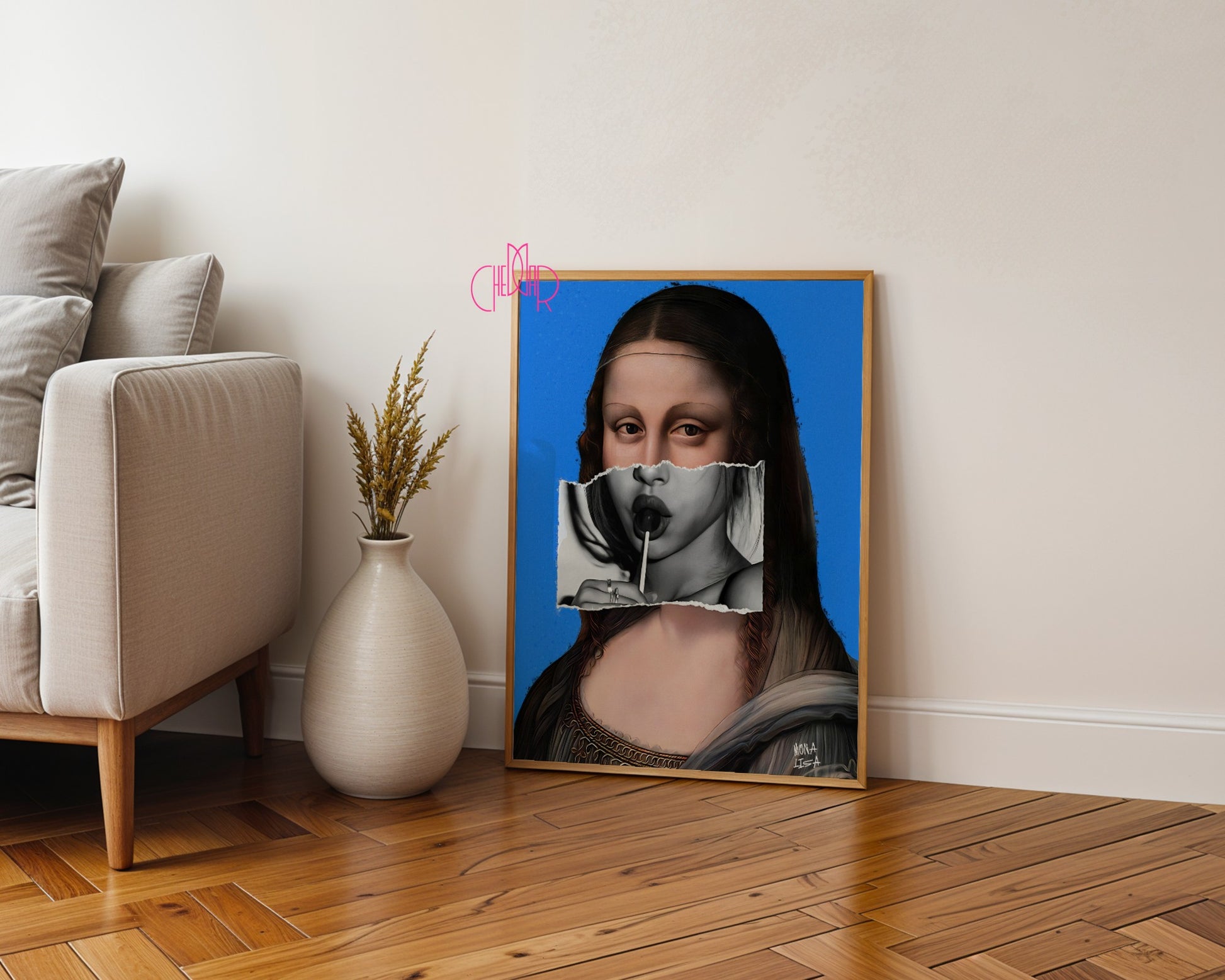 Plakat Awangardowy "Mona Lisa", sztuka współczesna, sztuka awangardowa