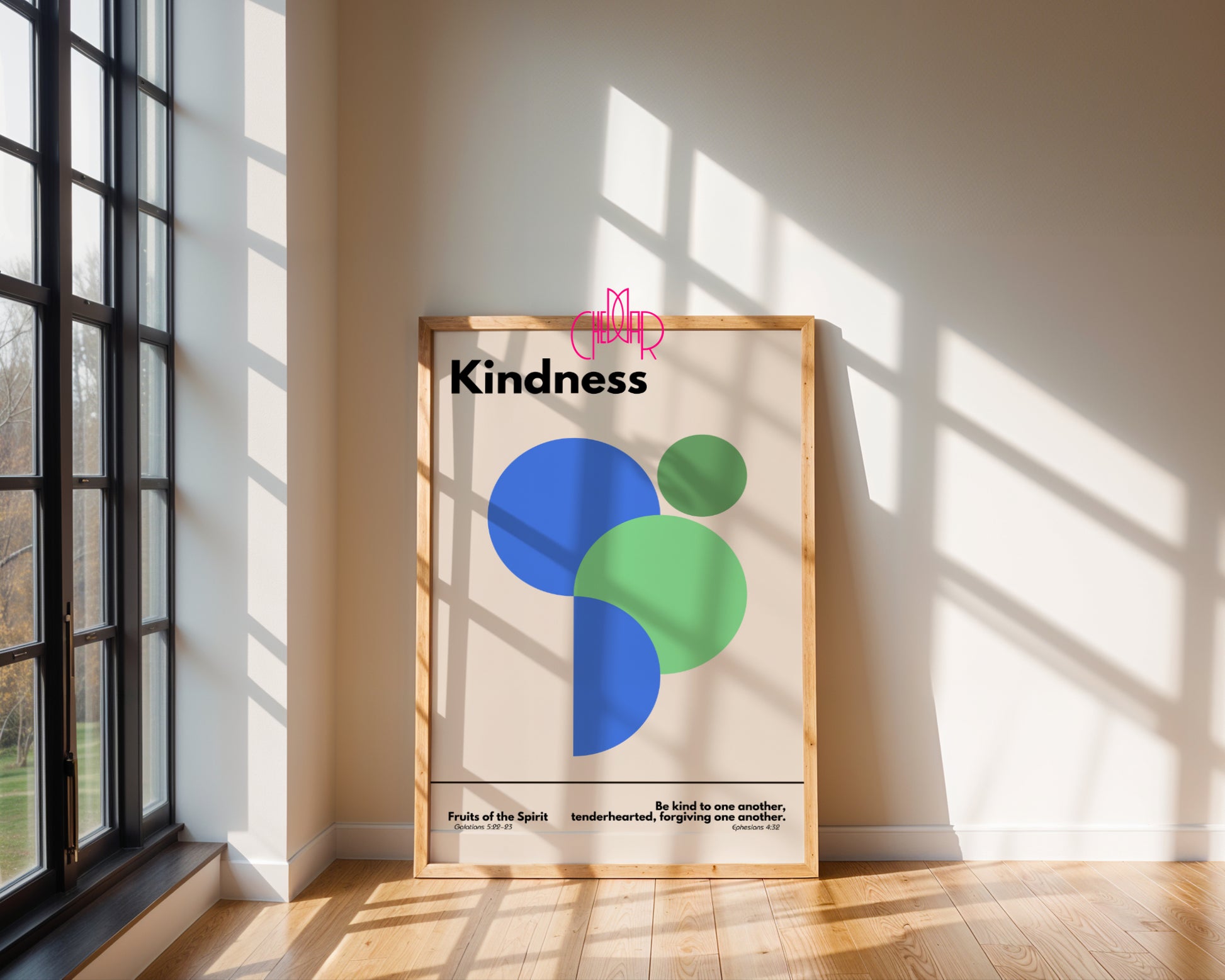 Plakat z serii Bauhaus, Dary Ducha Świętego - życzliwość