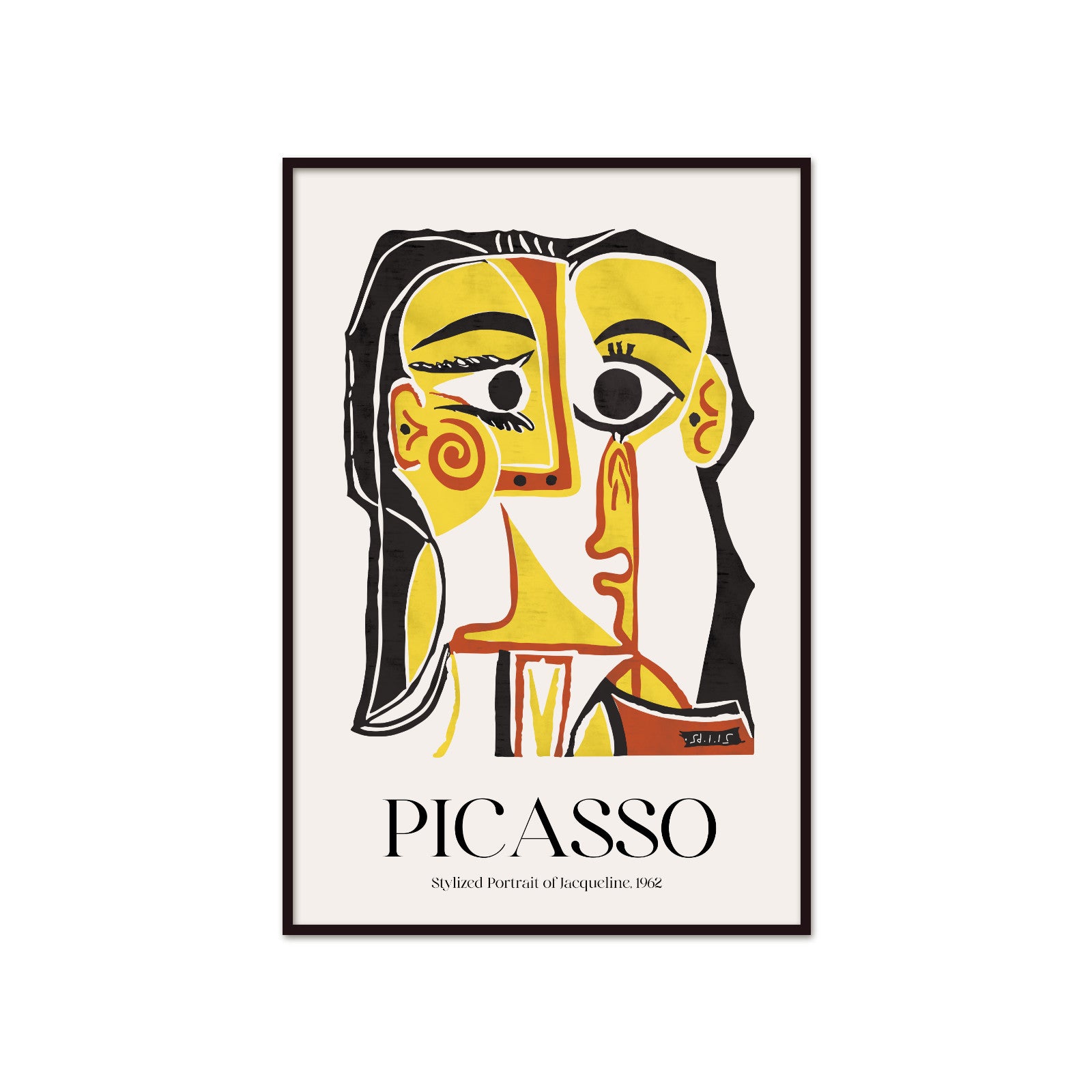 Picasso – Stylized Portrait of Jacqueline 1962 | Plakat Galeryjny Cubist