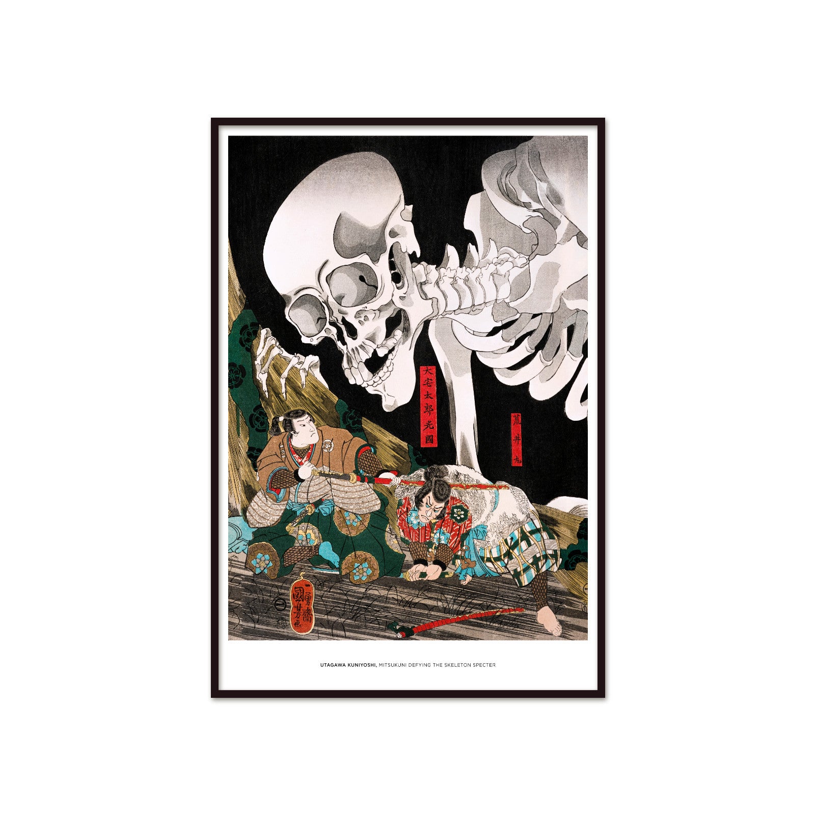 Japoński Drzeworyt Ukiyo-e – Takiyasha i Szkielet (Utagawa Kuniyoshi)