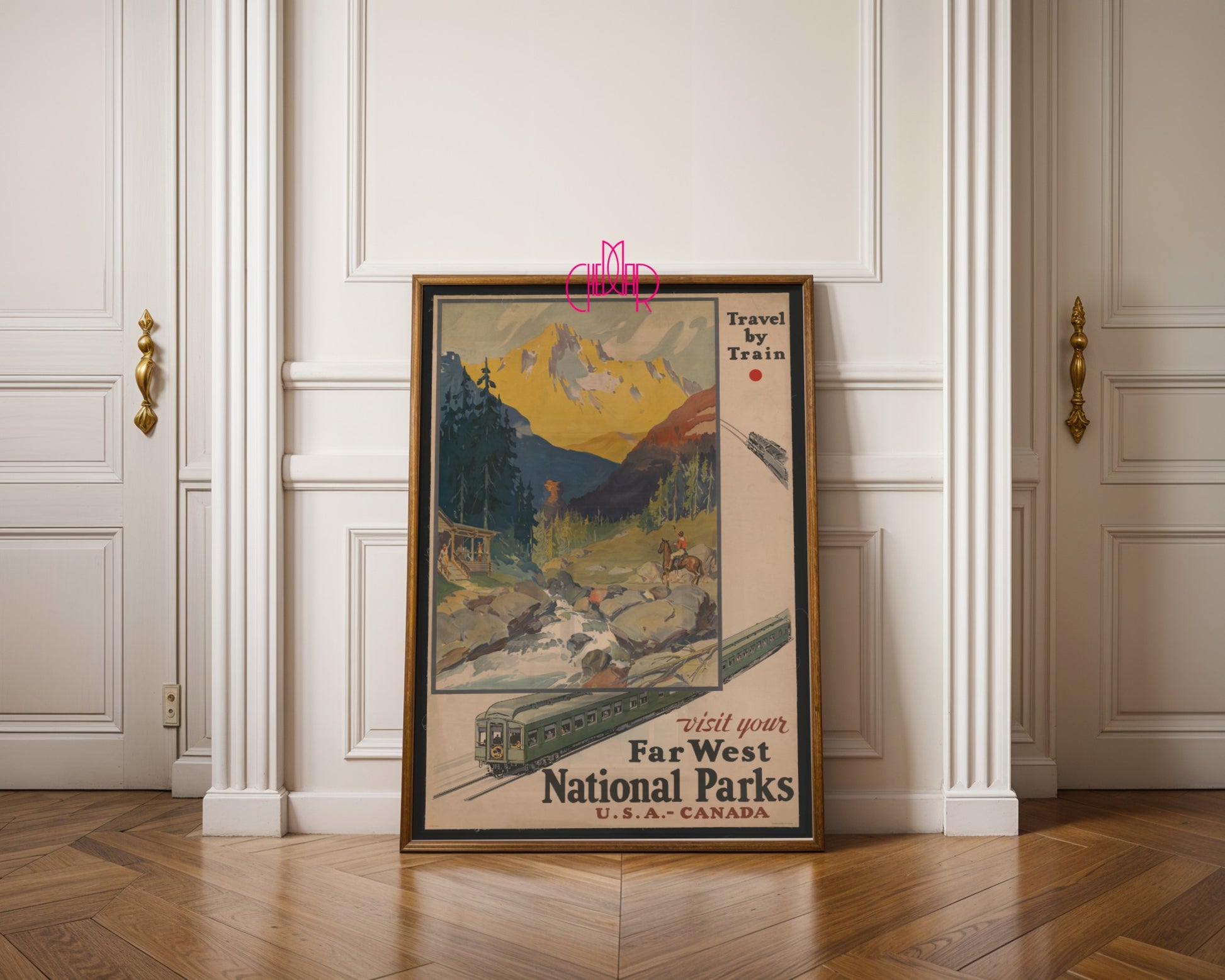Plakat „Far West National Parks” – USA i Kanada, Vintage