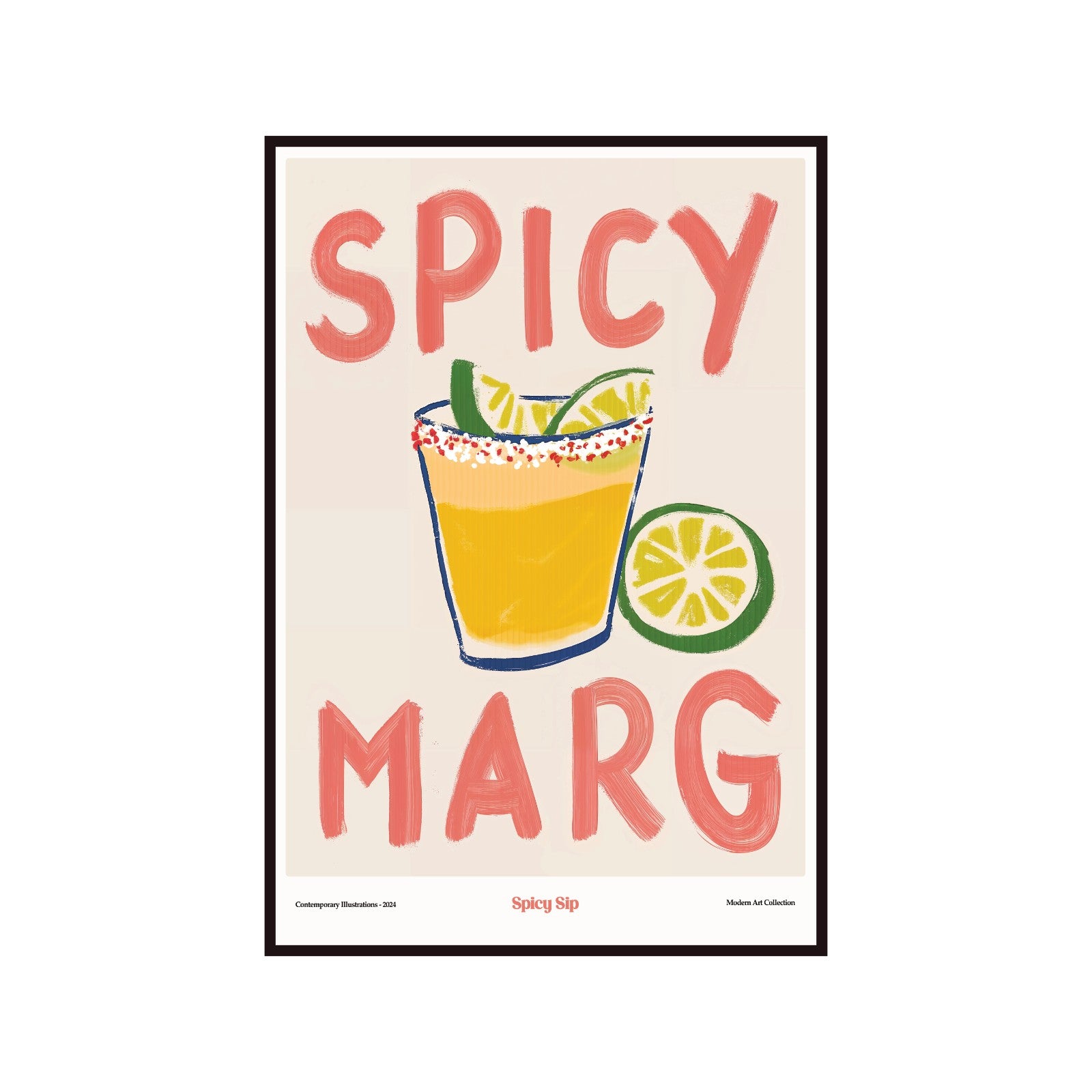 Plakat Spicy Marg, Spicy Sip, modernizm, sztuka współczesna