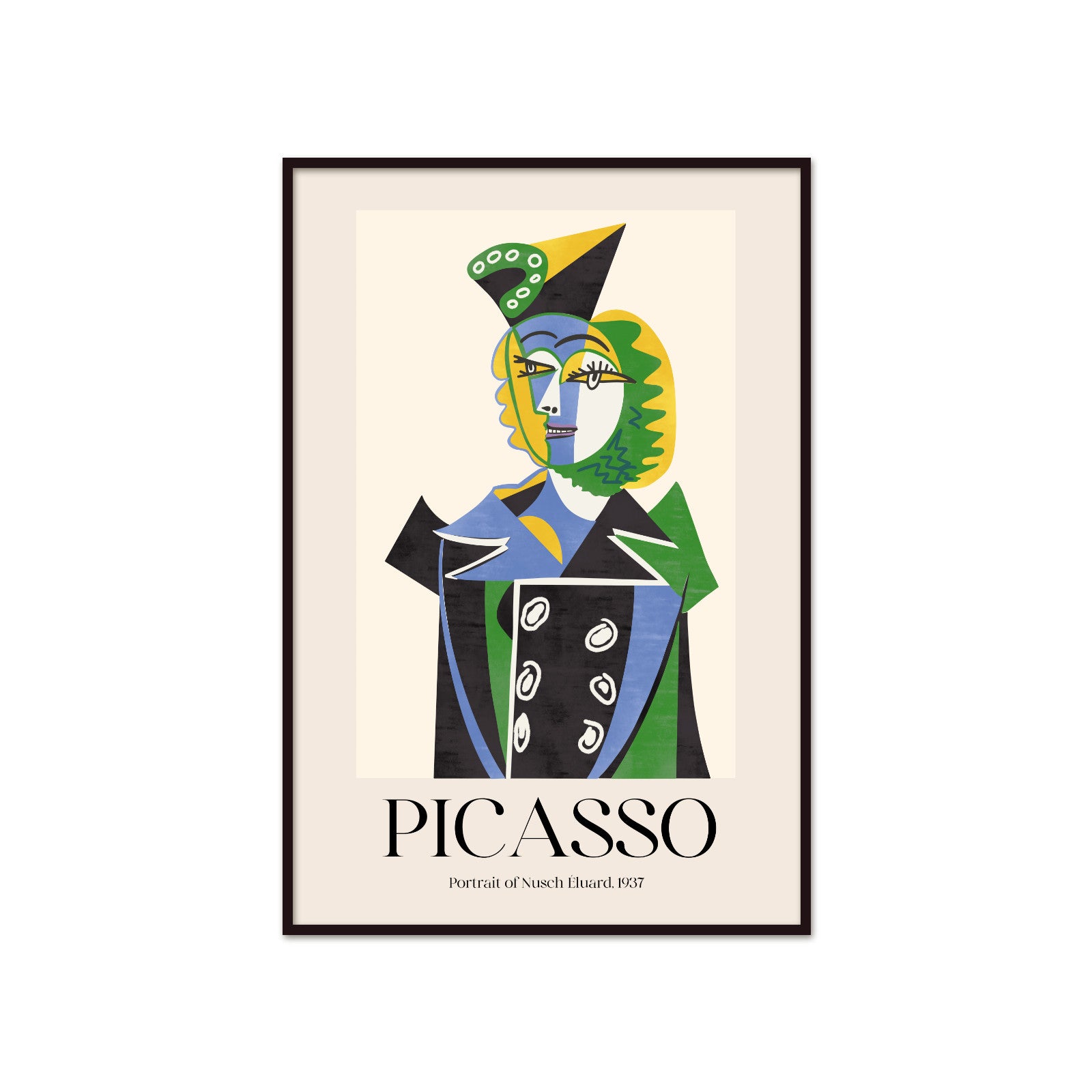 Picasso – Portrait of Nusch Éluard 1937 | Plakat Galeryjny Fauve Kubistyczna wibracja barw i poetycka dusza