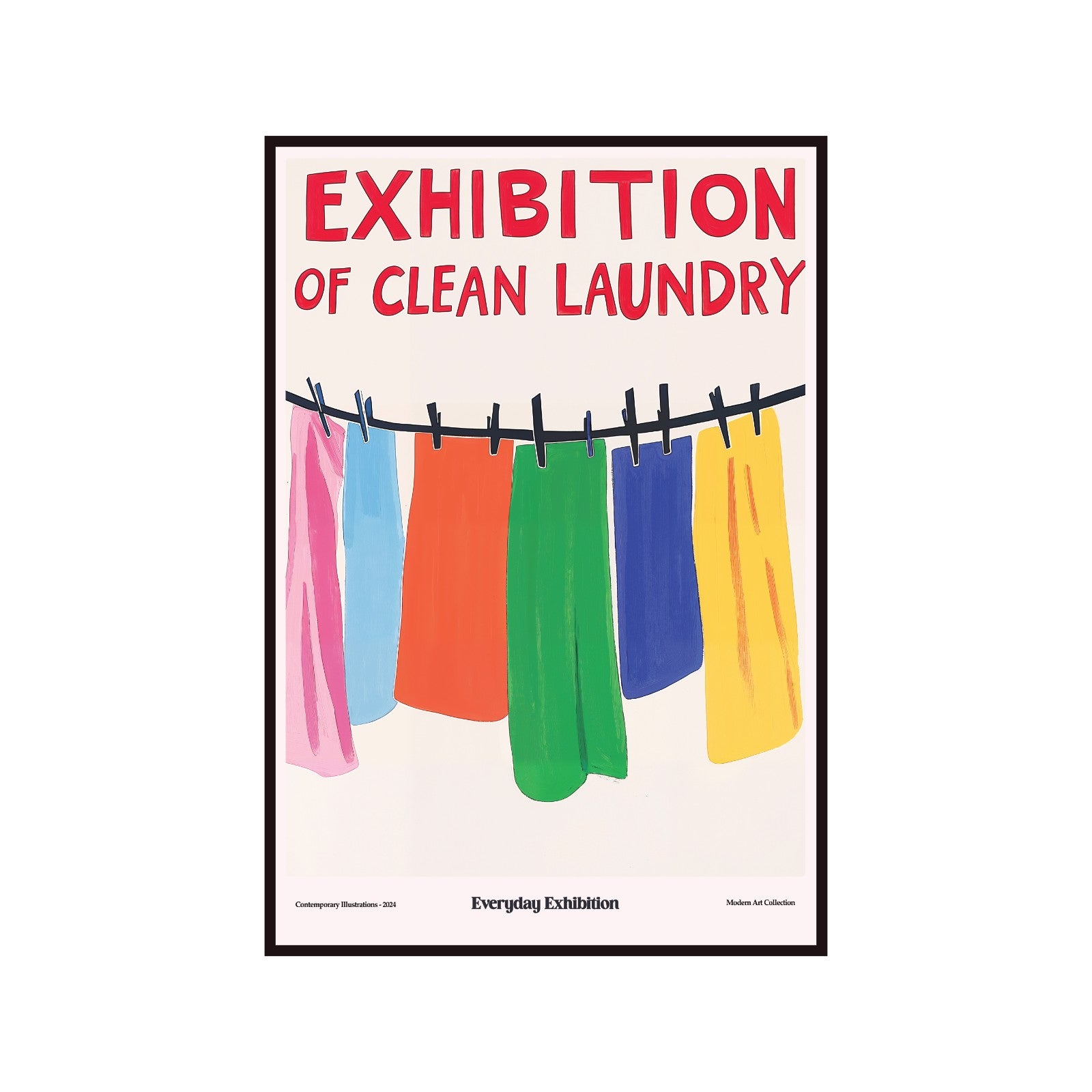 Plakat Wystawa Czystego Prania, sztuka współczesna, modernizm