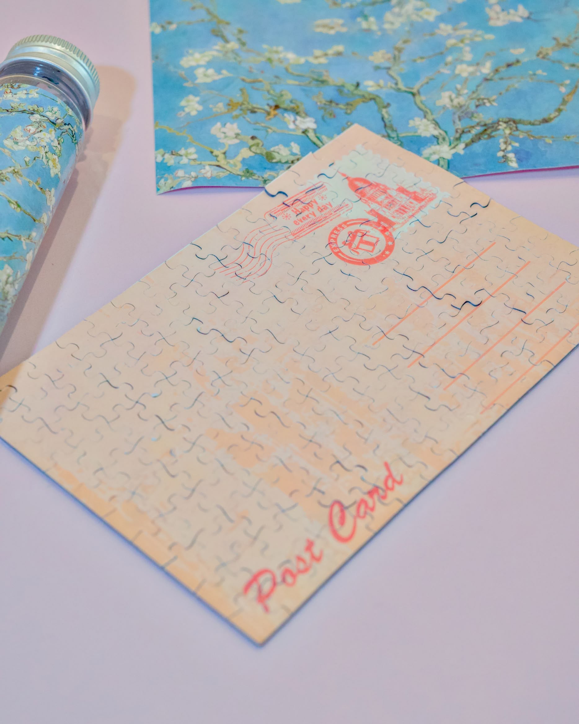 Puzzle mini Van Gogh ,,Almond Bloosom" 150 elementów, lilie wodne.