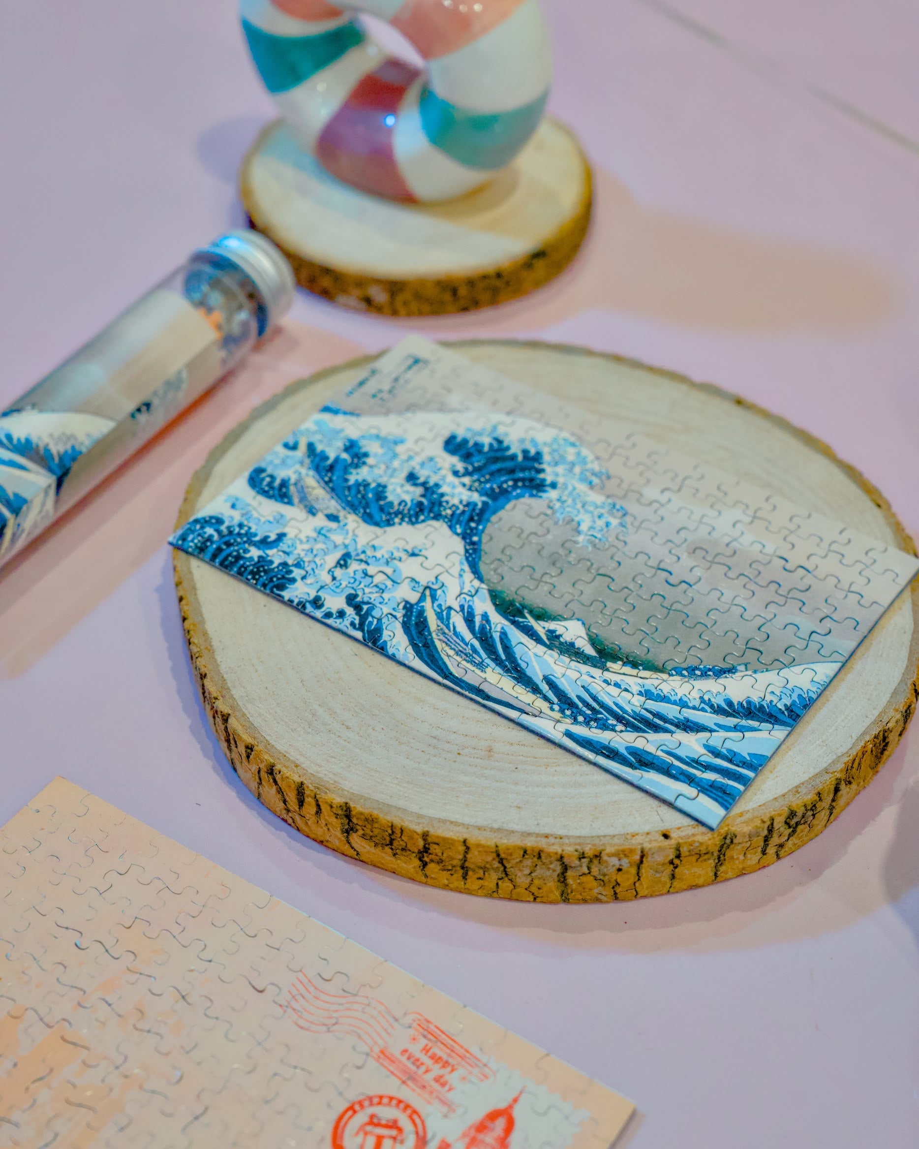 Puzzle mini ,,The Great Wave", 120 elementów, vinatge.