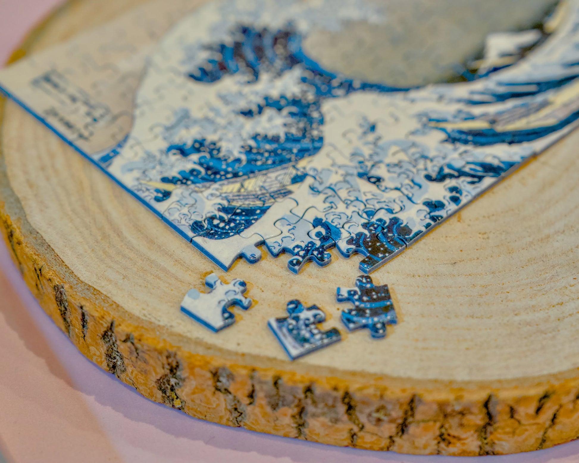 Puzzle mini ,,The Great Wave", 120 elementów, vinatge.