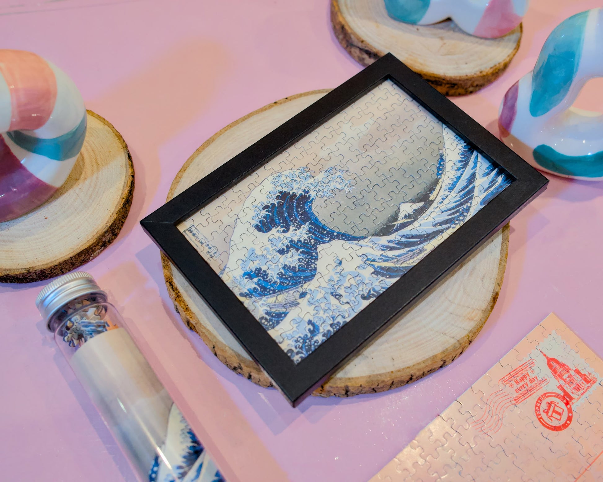 Puzzle mini ,,The Great Wave", 120 elementów, vinatge.
