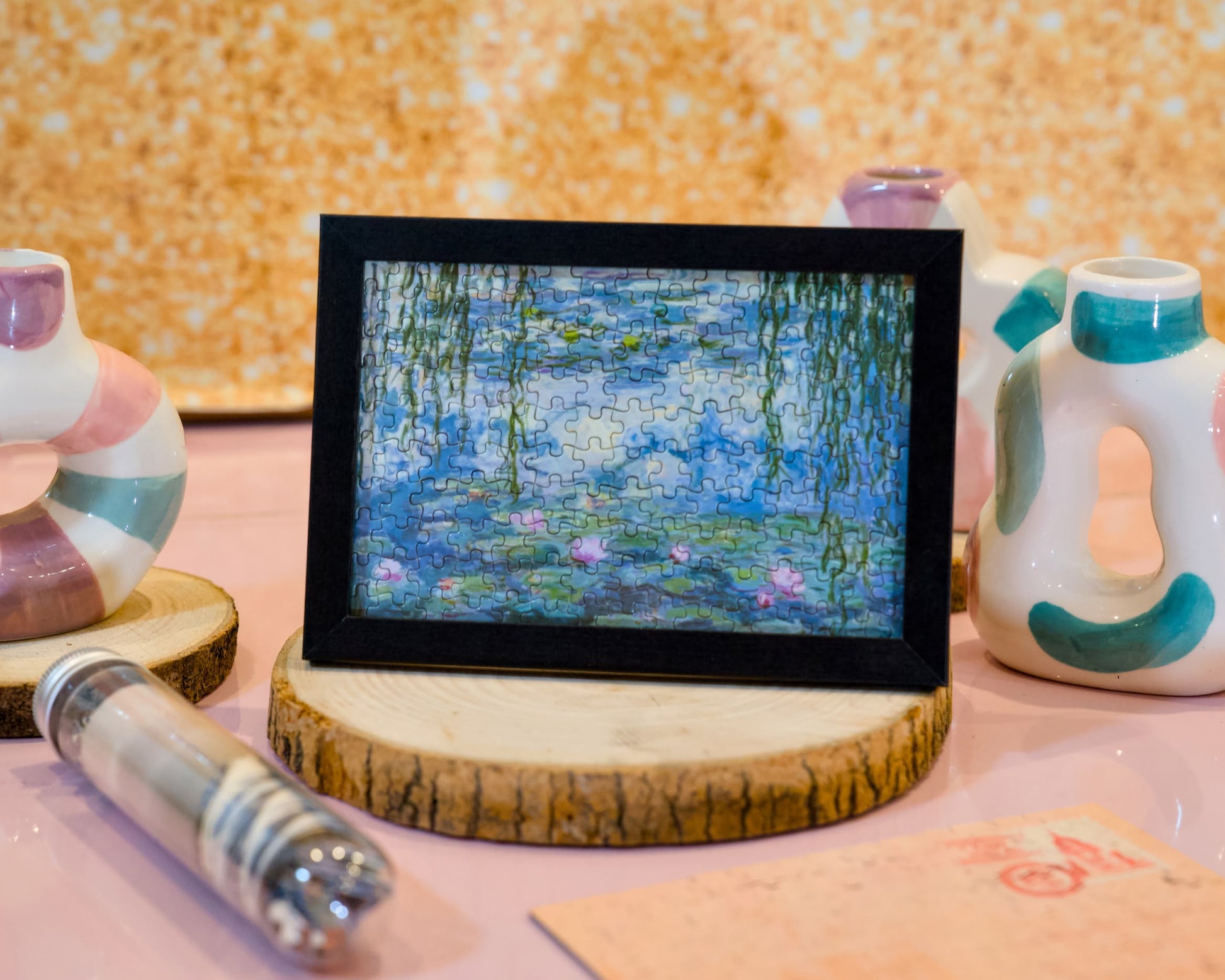 Puzzle mini 150 elementów Claude Monet ,,Water Lilies", lilie wodne