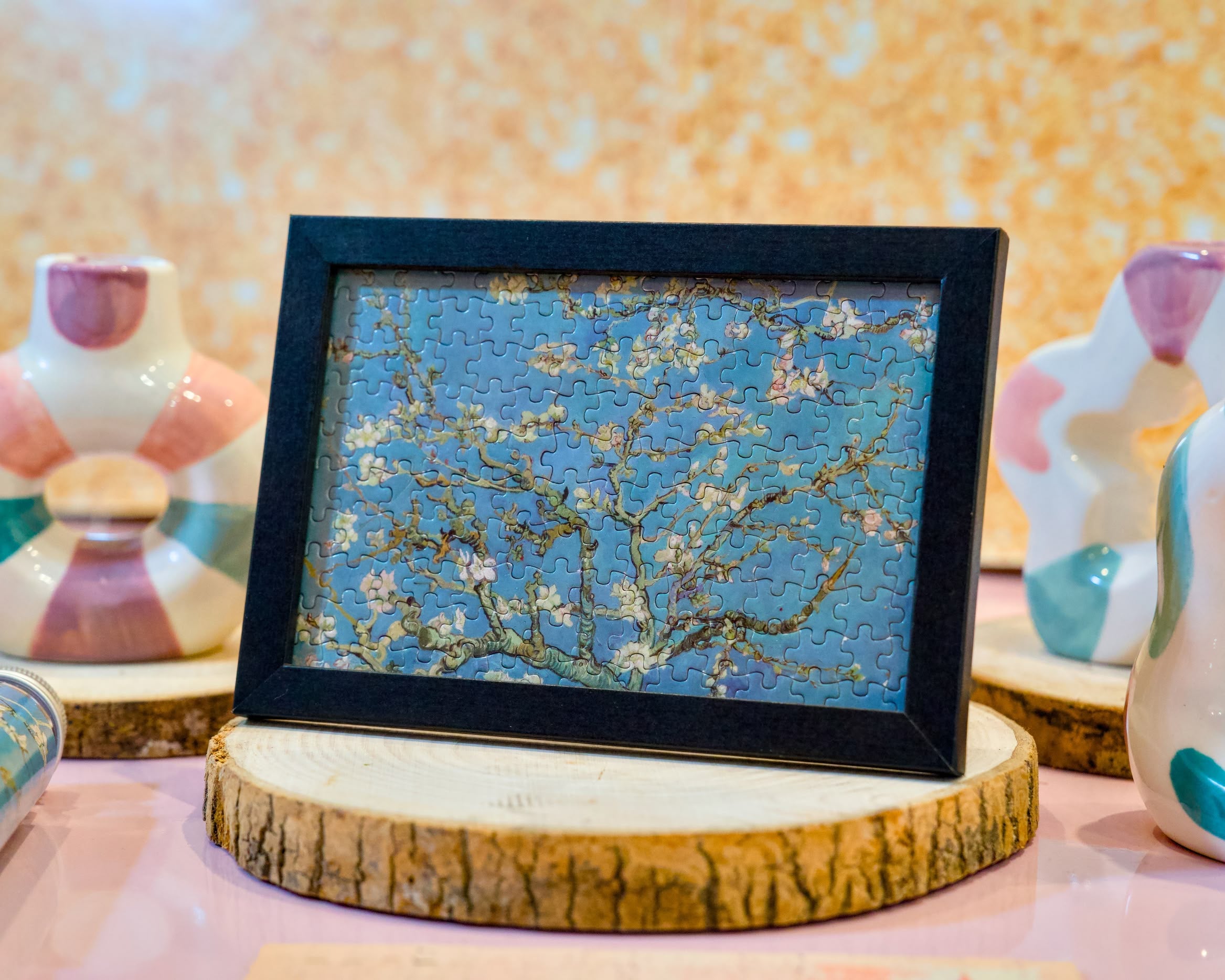 Puzzle mini Van Gogh ,,Almond Bloosom" 150 elementów, lilie wodne.