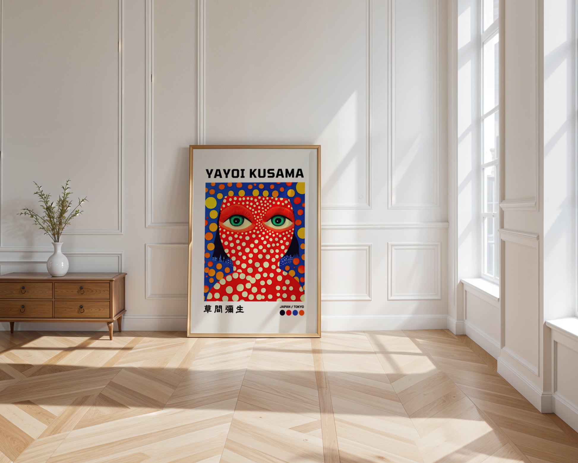 Yayoi Kusama – Red Dot Portrait: Avant-Garde and Mesmerizing Rhythm